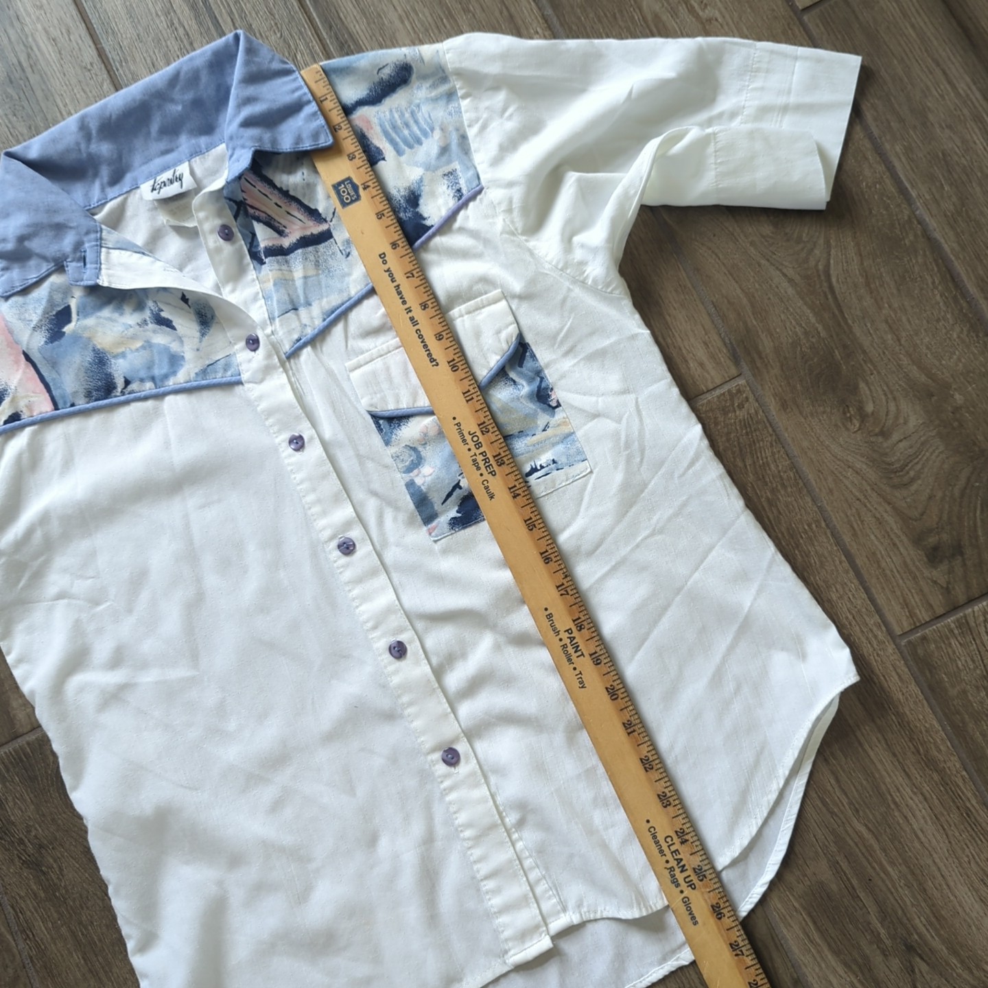 Vintage Tapestry ’80s Funky Art Deco Western Button Down Shirt Blouse Size Small