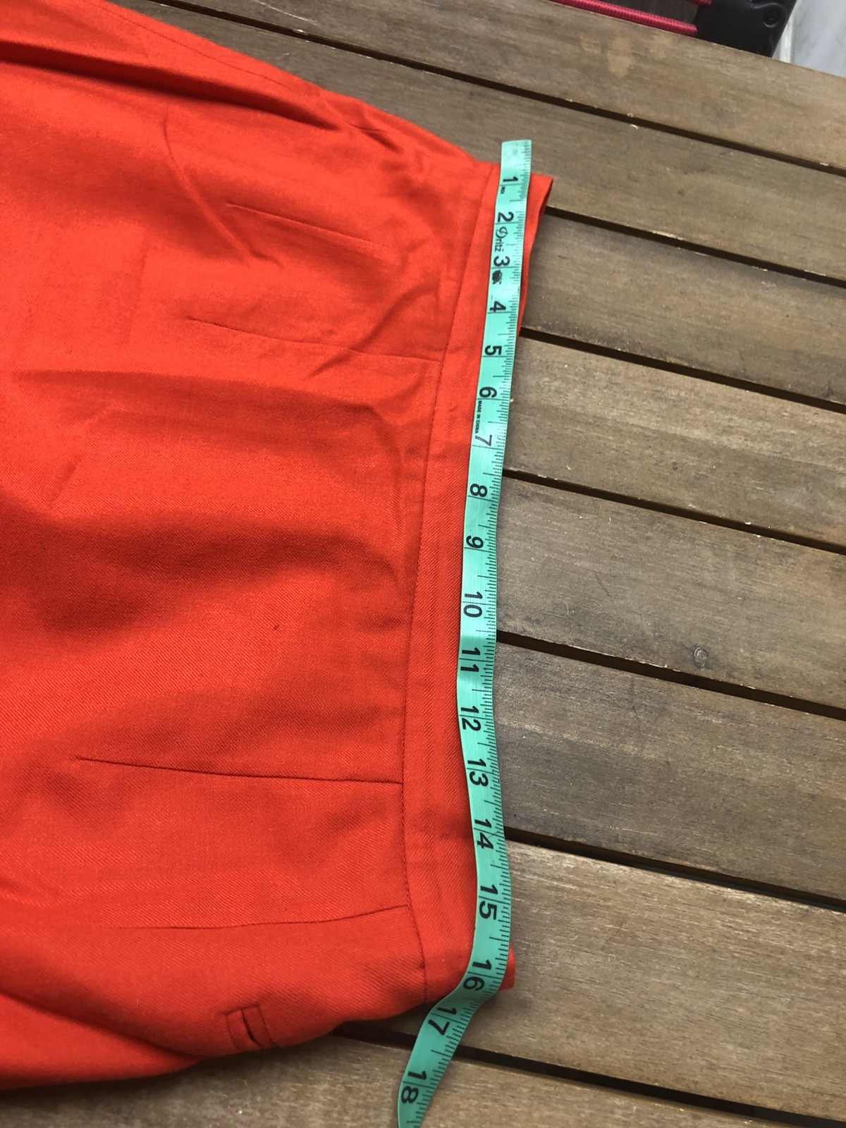 Vtg Harve Benard Holtzman Red Skirt 14 Midi Straight Side Split 100% Wool