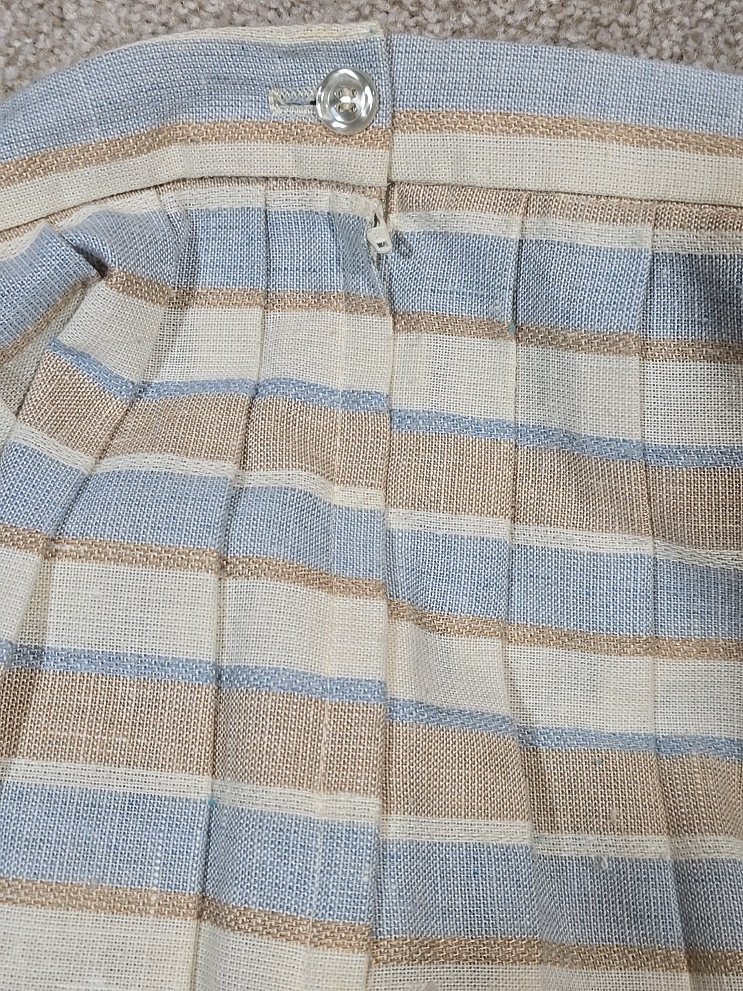 Attitude by Russ Togs Inc. Vintage Pleated Striped Skirt USA Made Women’s 16