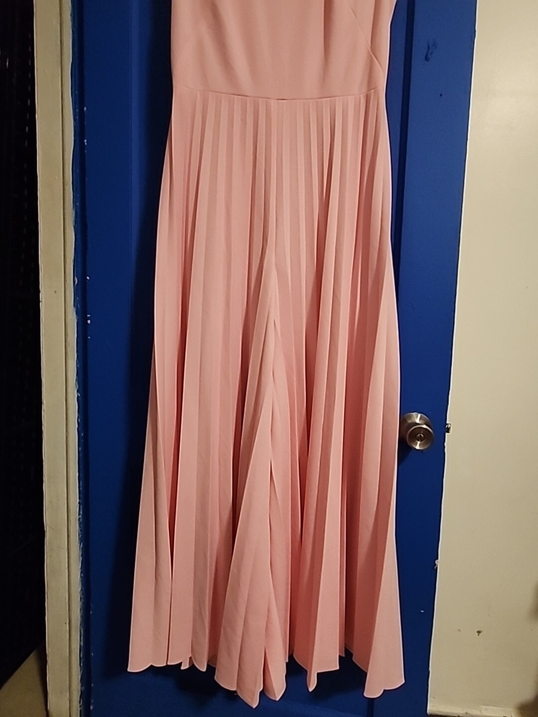 Vintage Miss Shaheen Pretty IN Pink Wide Leg Palazzo Pants Jumpsuit Sizr 16