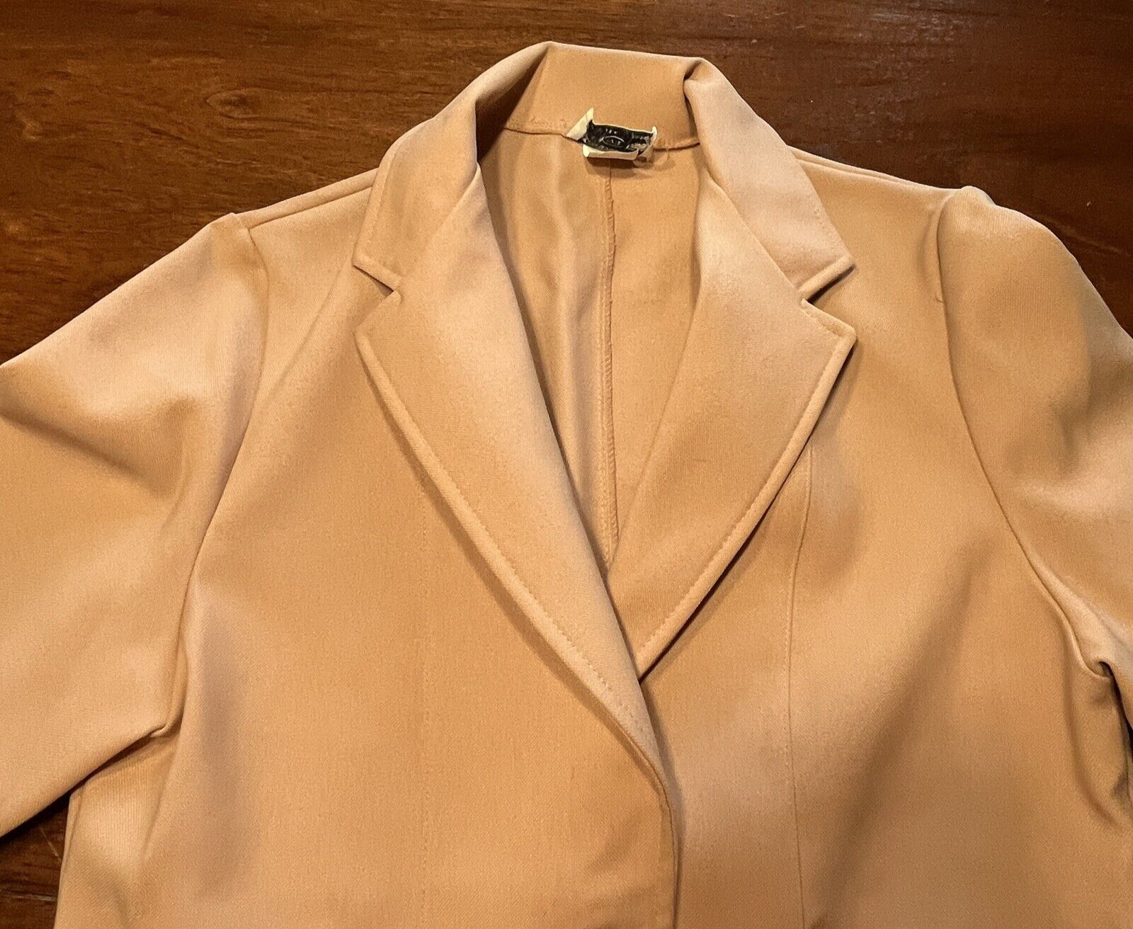 VTG Fire Islander 11/12 Knit Polyester Jacket Blazer Pink Blush USA 70s Retr