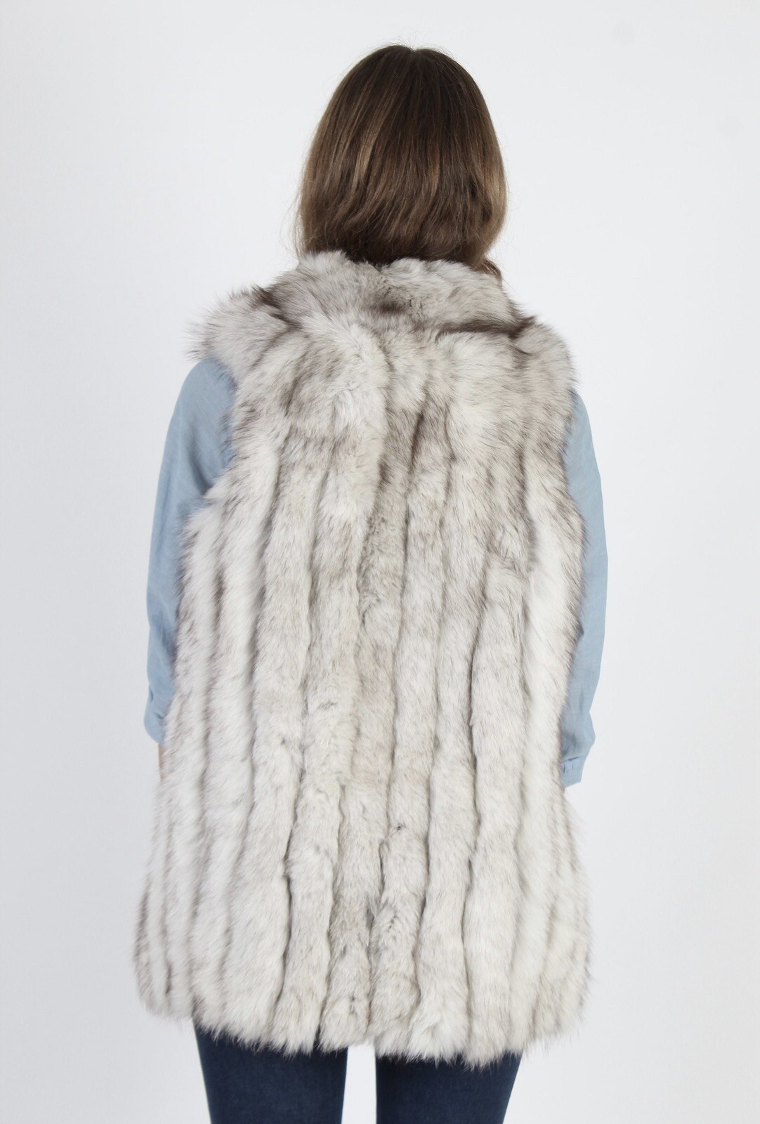 Vintage 80s Saga Fox Fur Vest