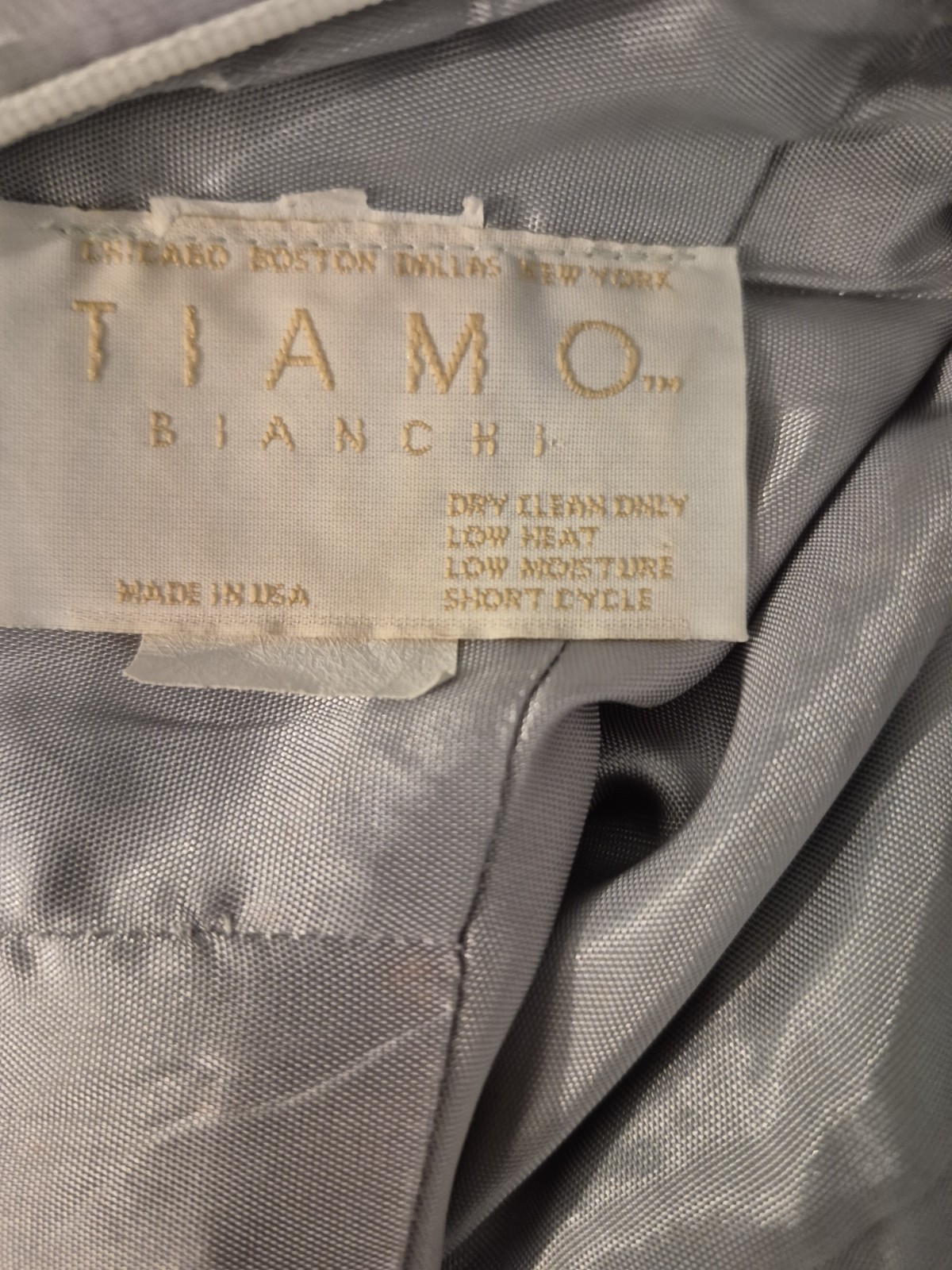 VTG Tiamo Bianchi Formal Dress 70s 80s Pastel Pink Lavender Floral Prom Maxi Sz