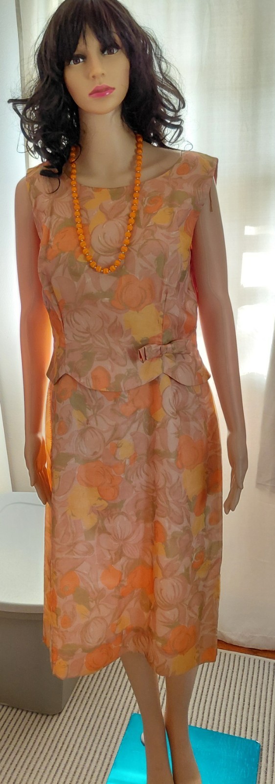 Vintage Mod Chiffon Party Dress 60’s Early 70’s Union Made USA