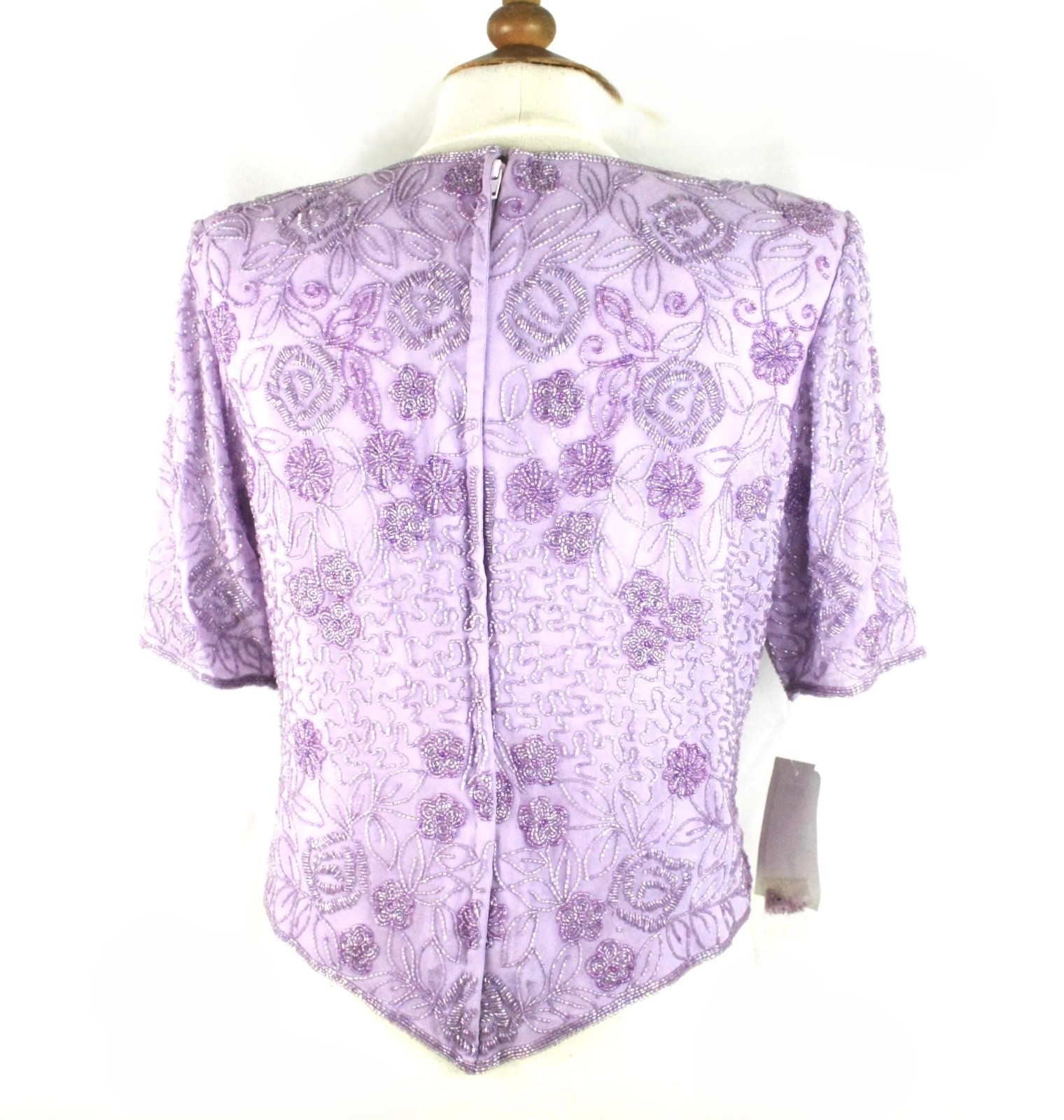 JASDEE Vintage Blouse 24″Length HandWork Bead &Embriodery on Chiffon Style F2069