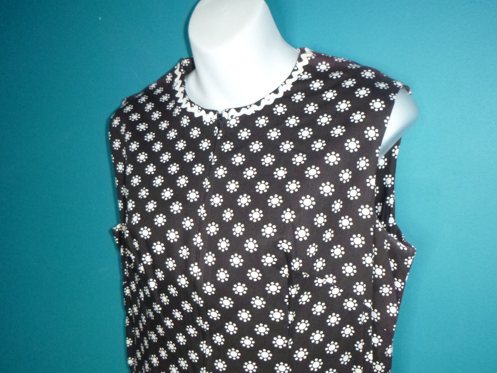 Vtg 70s Liberty Circle Zip Front Romper W/ Matching Button Front Skirt Sz L