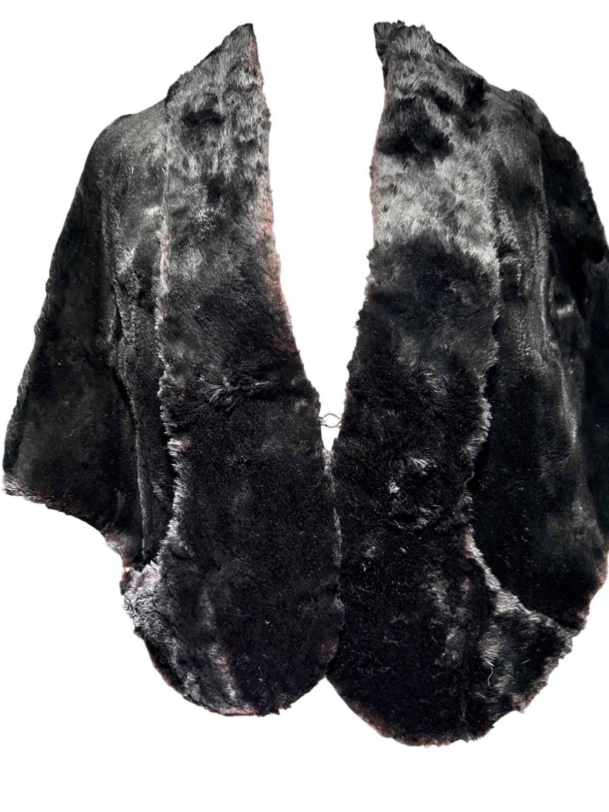 Vintage Black Ebony Mink Fur Cape | Rohland Furs Michigan | Old Hollywood Glam C