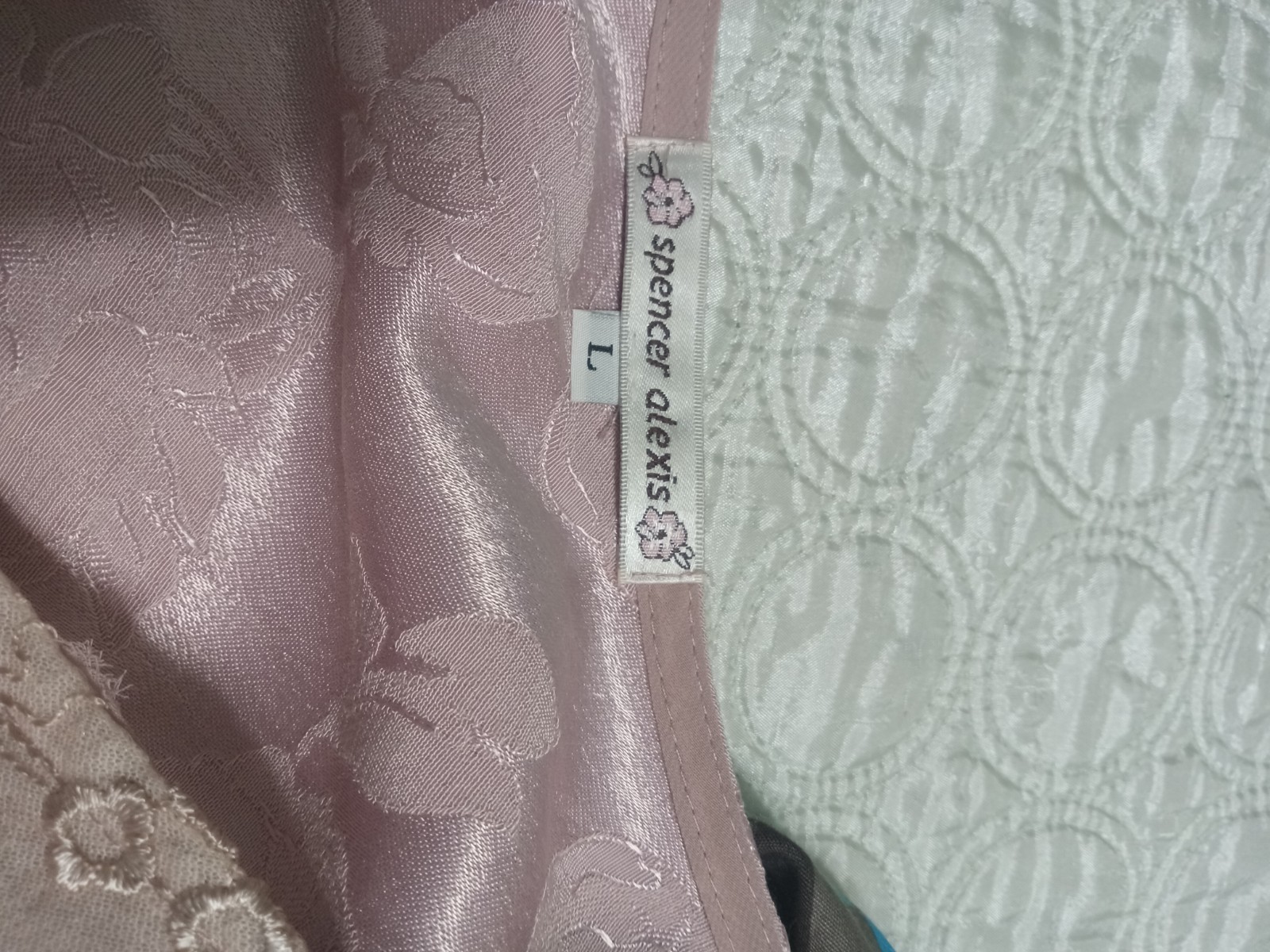 SPENCER ALEXIS Vintage 2 pc. Top Skirt Romantic Roses Hobo Lacy Pink Large