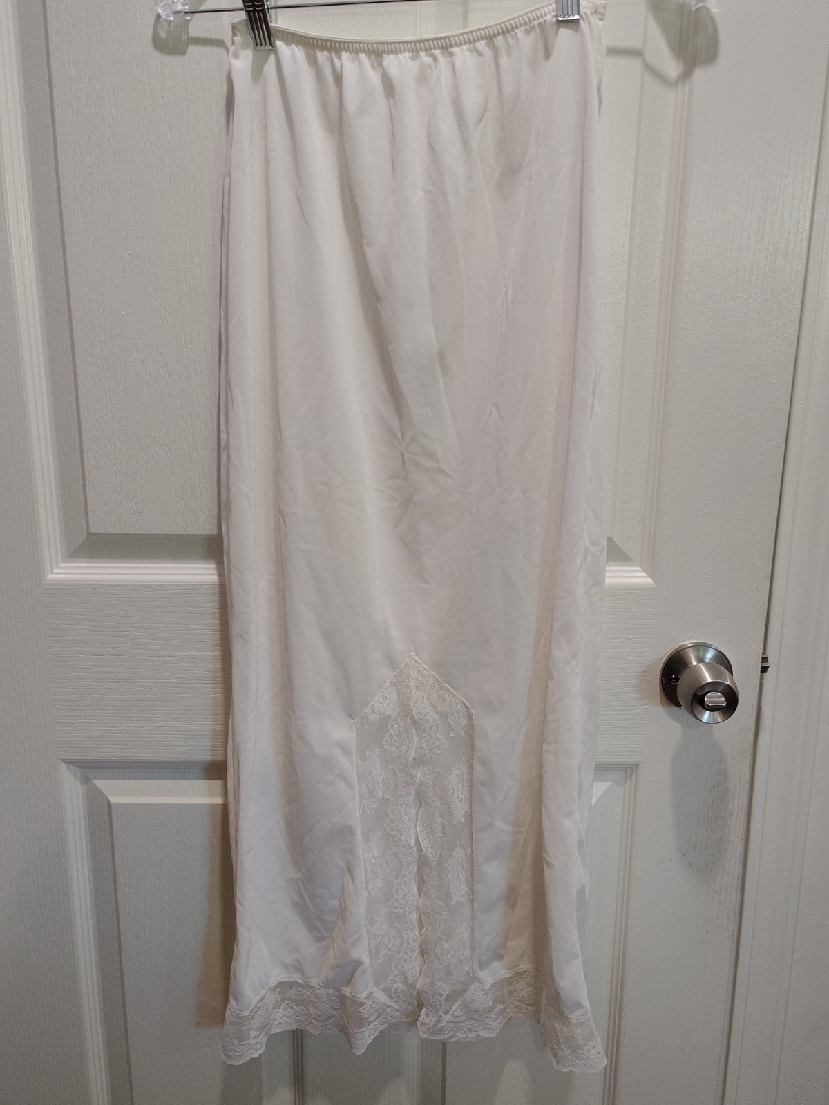 Vtg Greenco Maid Half-Slip Off White w/Delicate Lace Made in the USA Size Medium