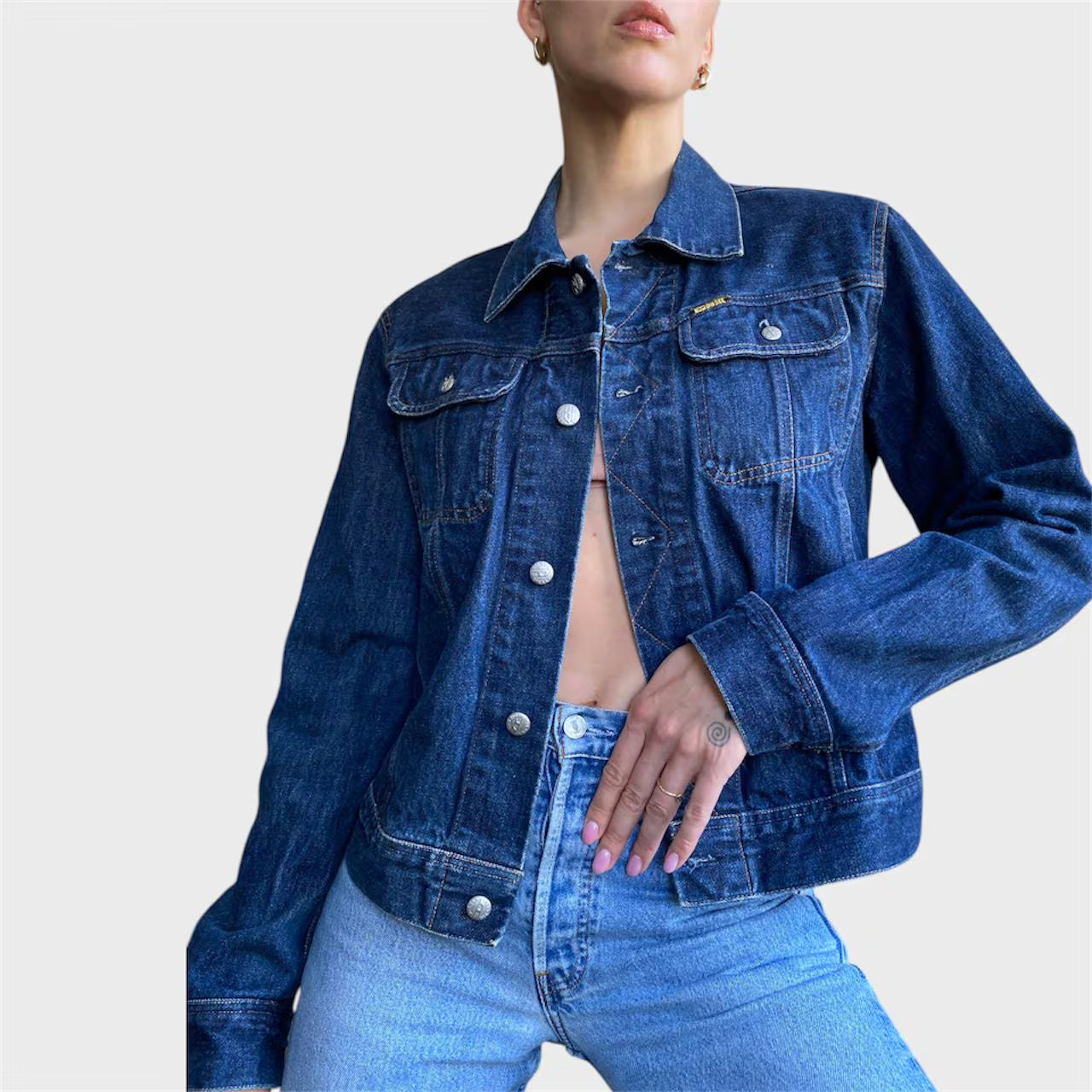Vintage Diesel Denim Jacket Size US 6 Blue Denim Blazer