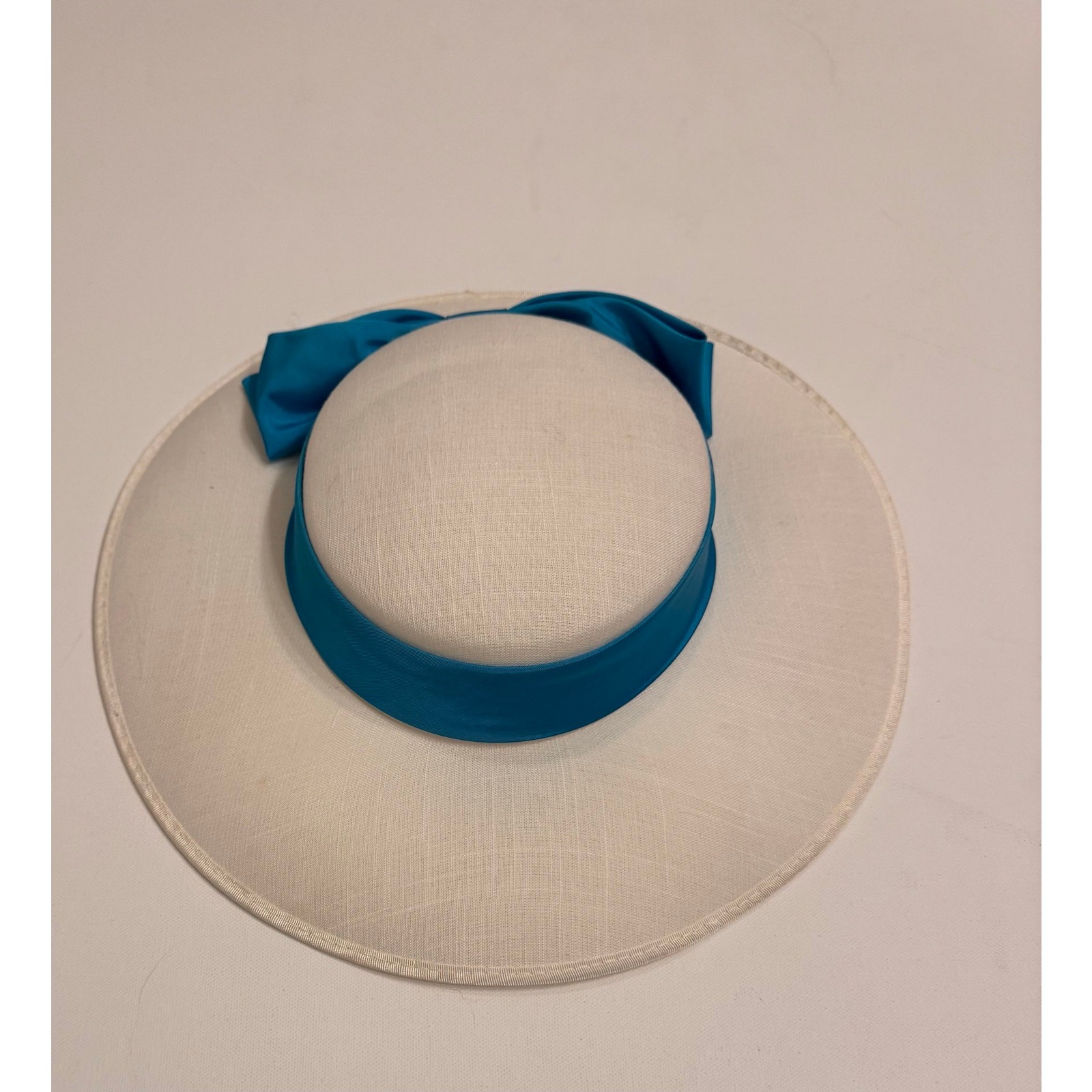 Vintage Wide Collar Blue Dress Women’s Zip/Button Back w/Hat