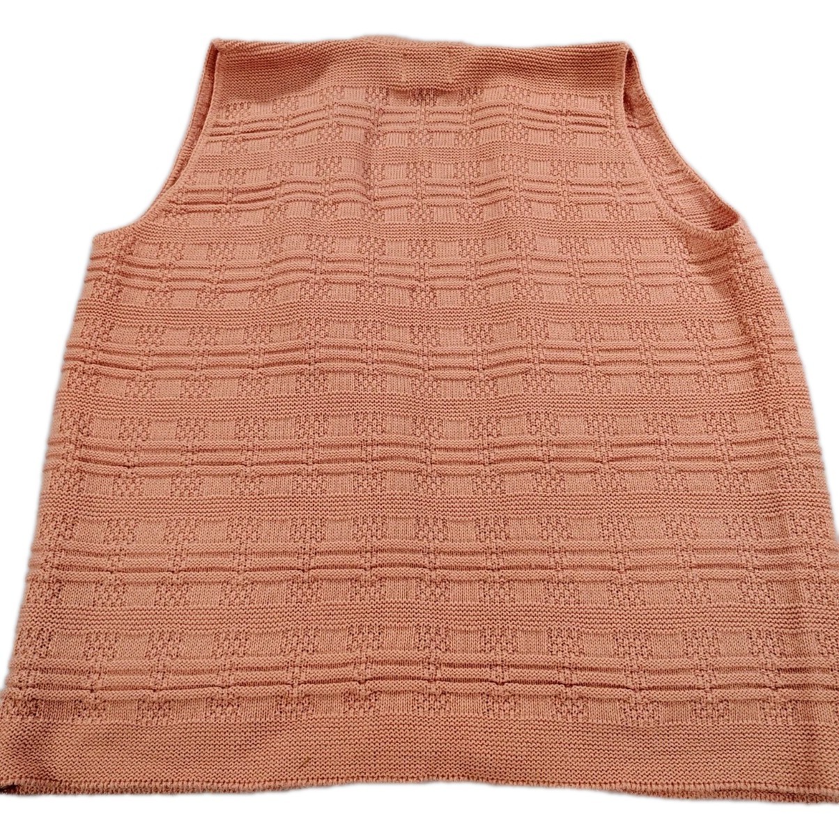 Vintage Milrank Vest Womens Pink Knit Cardigan Sweater Open Front Pockets USA