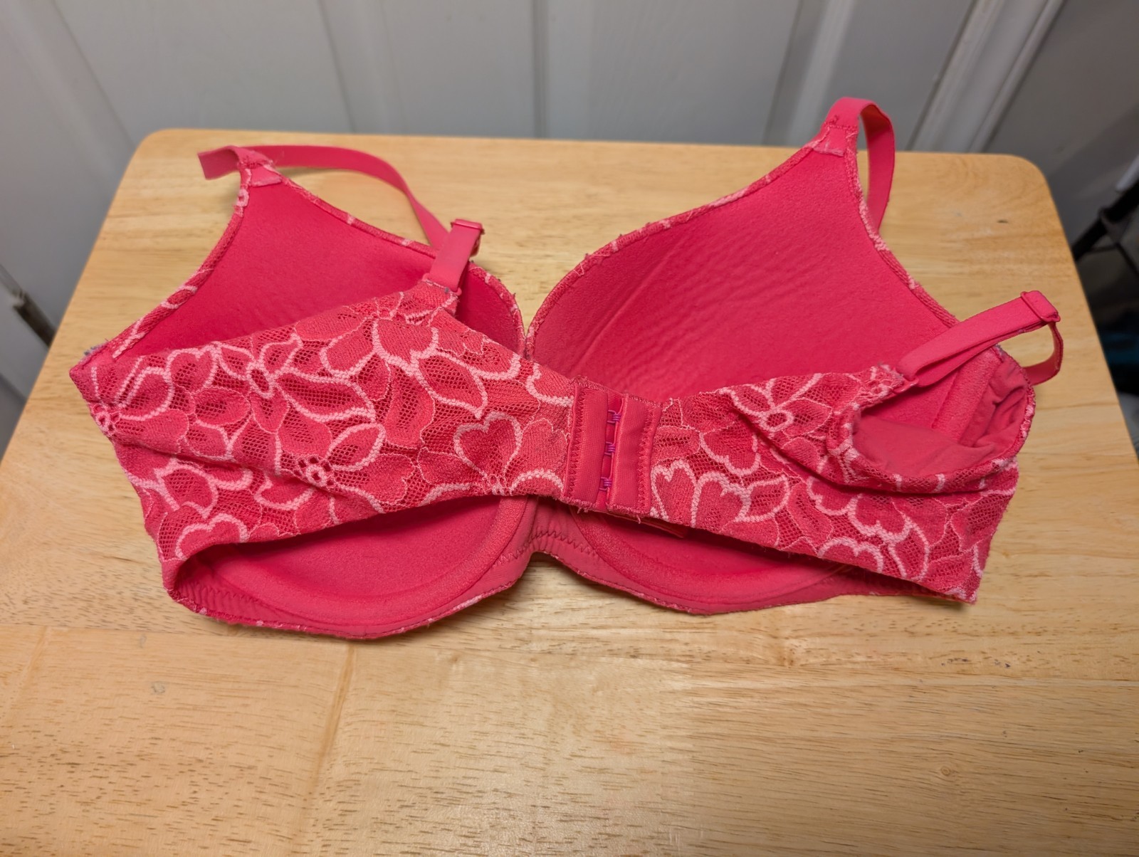 No Boundaries Padded Underwire Bra Women’s 38DD Pink Lace