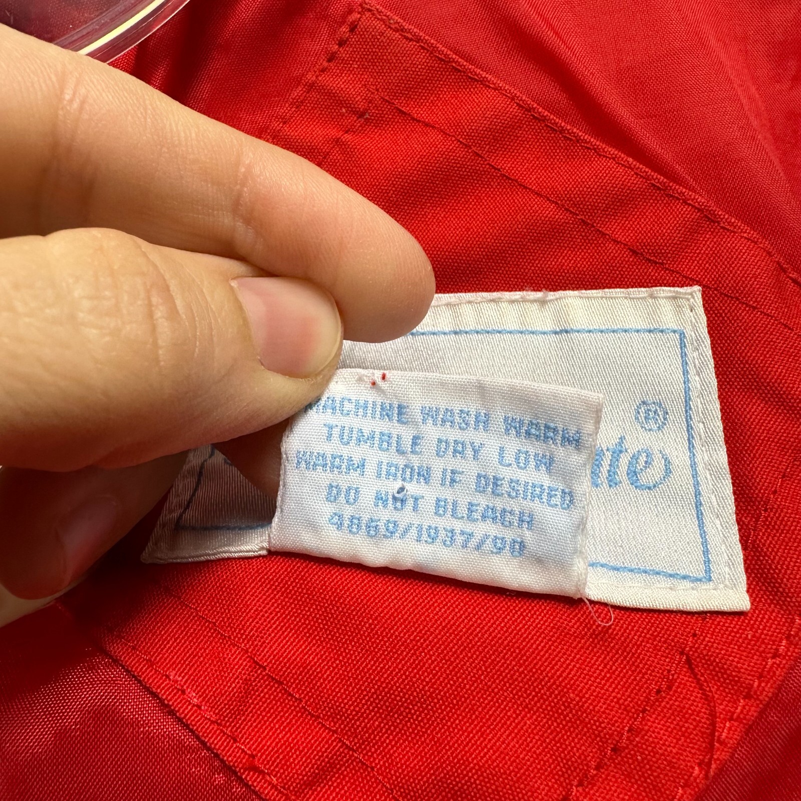 Sergio Valente Vintage 80s jacket Bomber Red Blue Zip Button Size Small Adult