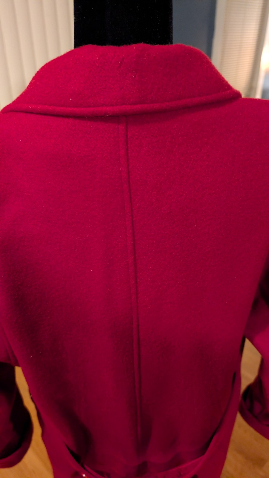 VINTAGE Ashley Scott 100% PURE WOOL Maxi Coat – Made in USA Raspberry Red (12)