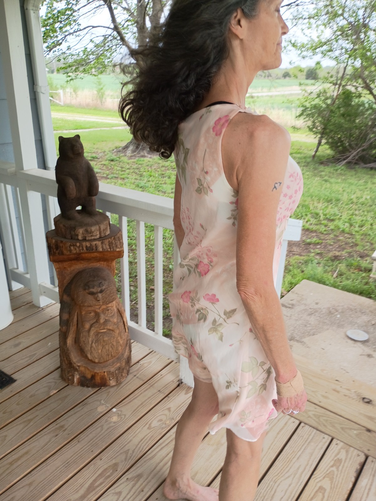 Vtg ALYN PAIGE Dress USA Made Sz 9? M/L Floral Frilly Lined Pretty In Pink PROM