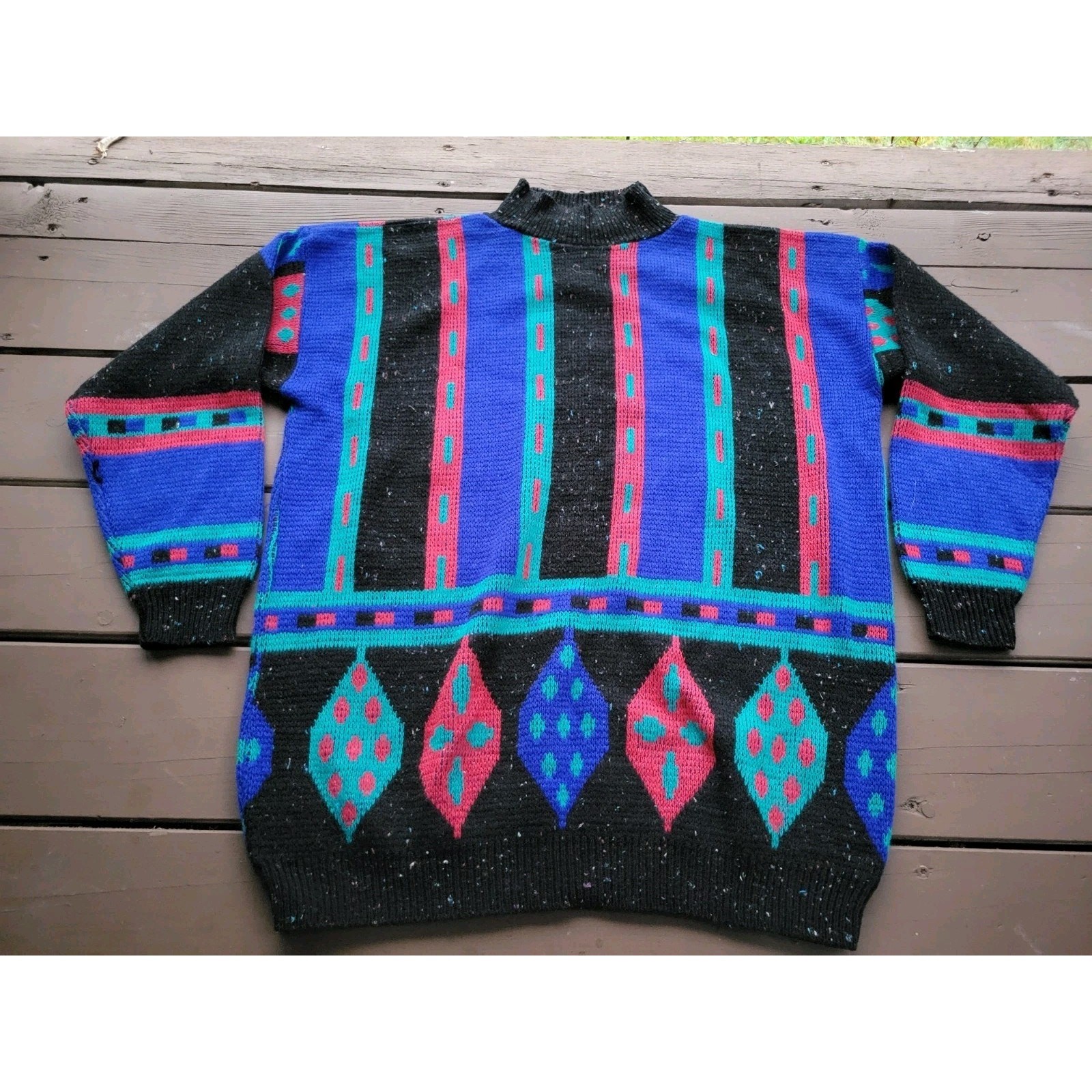 Vintage Stefano International Sportswear Blue Sweater , 1980s Era RARE