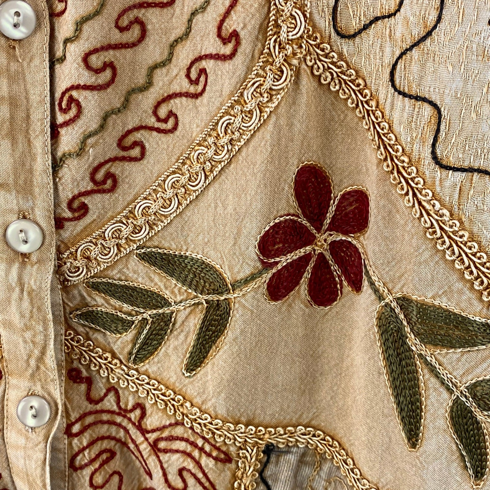 Vintage Boho Embroidered Tunic Top Size 1X New Without Tag