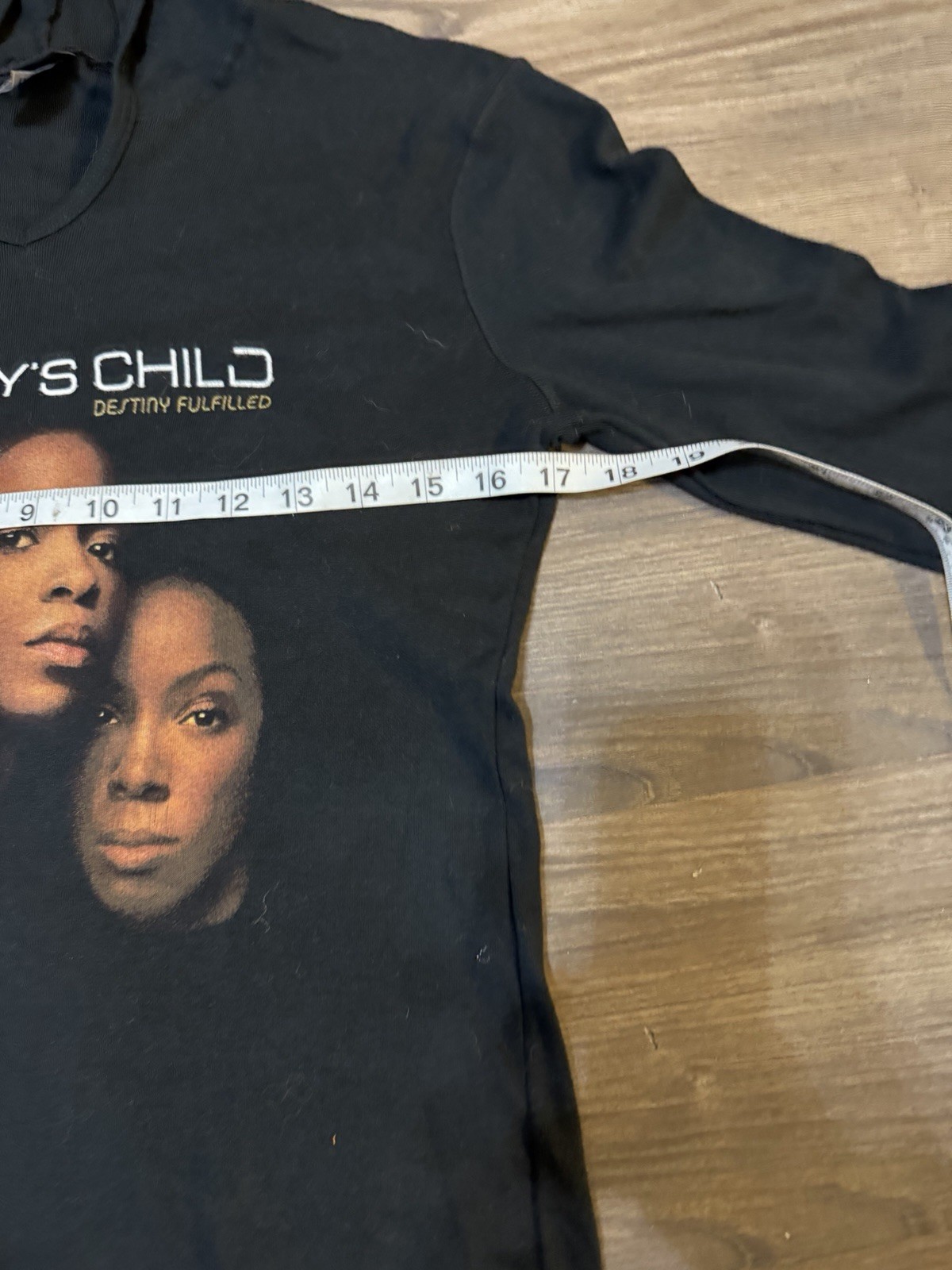 Vtg y2k Destiny’s Child Tee Beyonce’ Band 90s Concert Large USA Rap Hooded Shirt