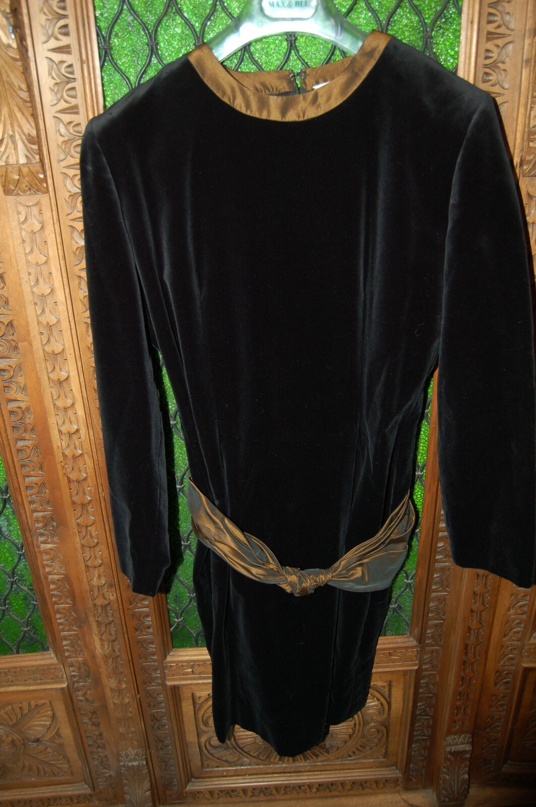 Dado Sforza Milano, women’s wedding dress, black, cotton velvet, size 44, used
