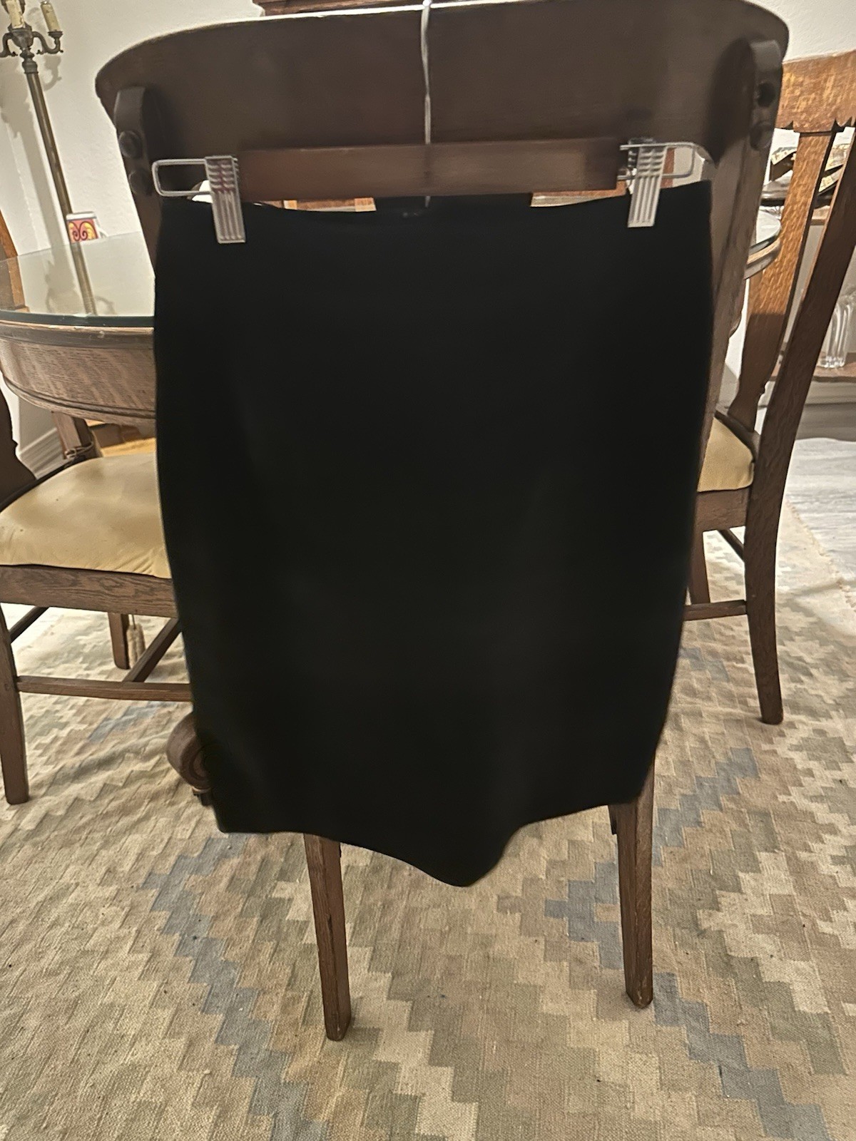 Vintage North Beach Leather Black Suede Pencil Skirt size 11/12. Runs small