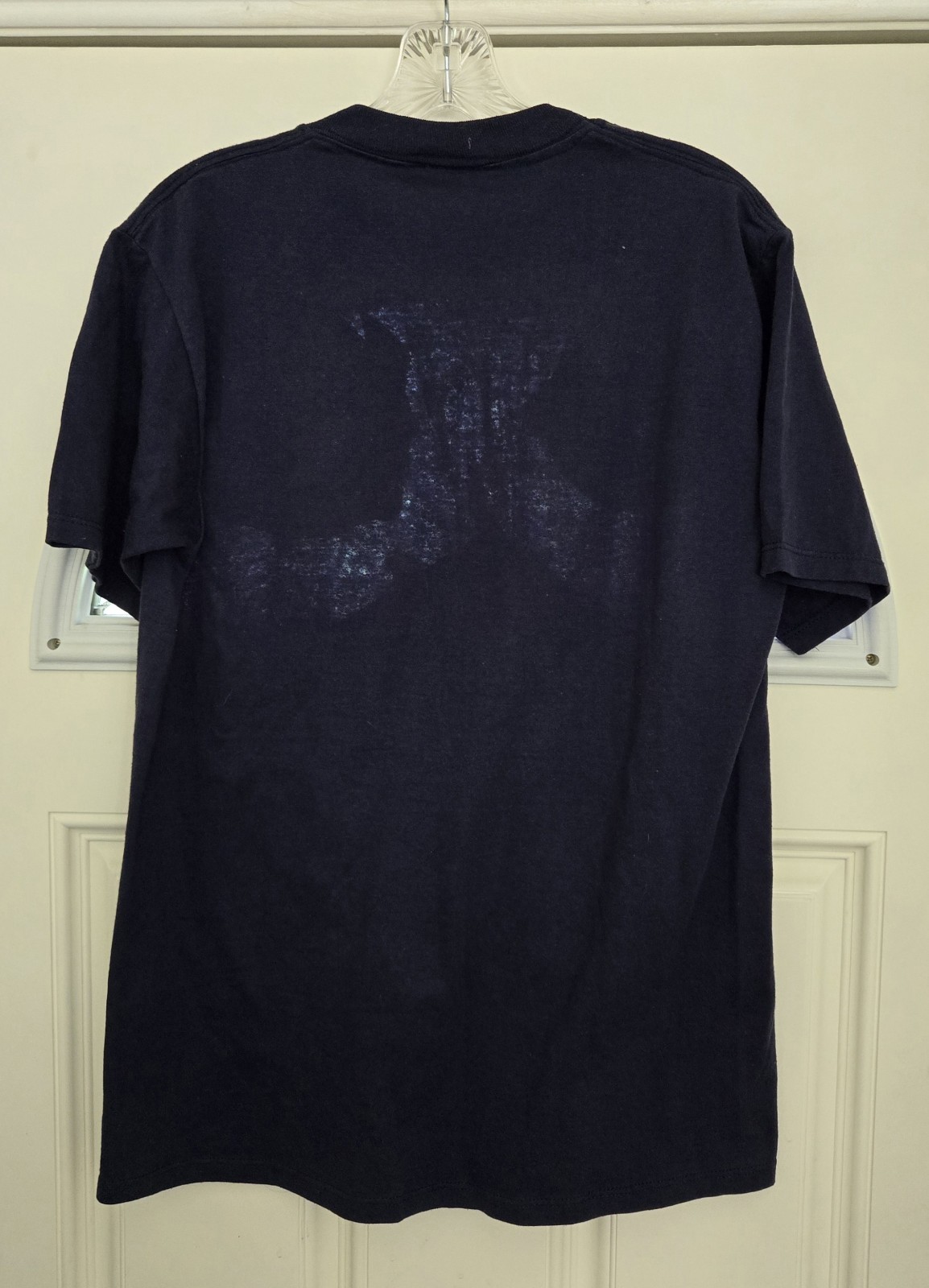 VTG Y2K Sunbelt Halloween T-Shirt Adult L Blue Handmade Embellishment Art USA
