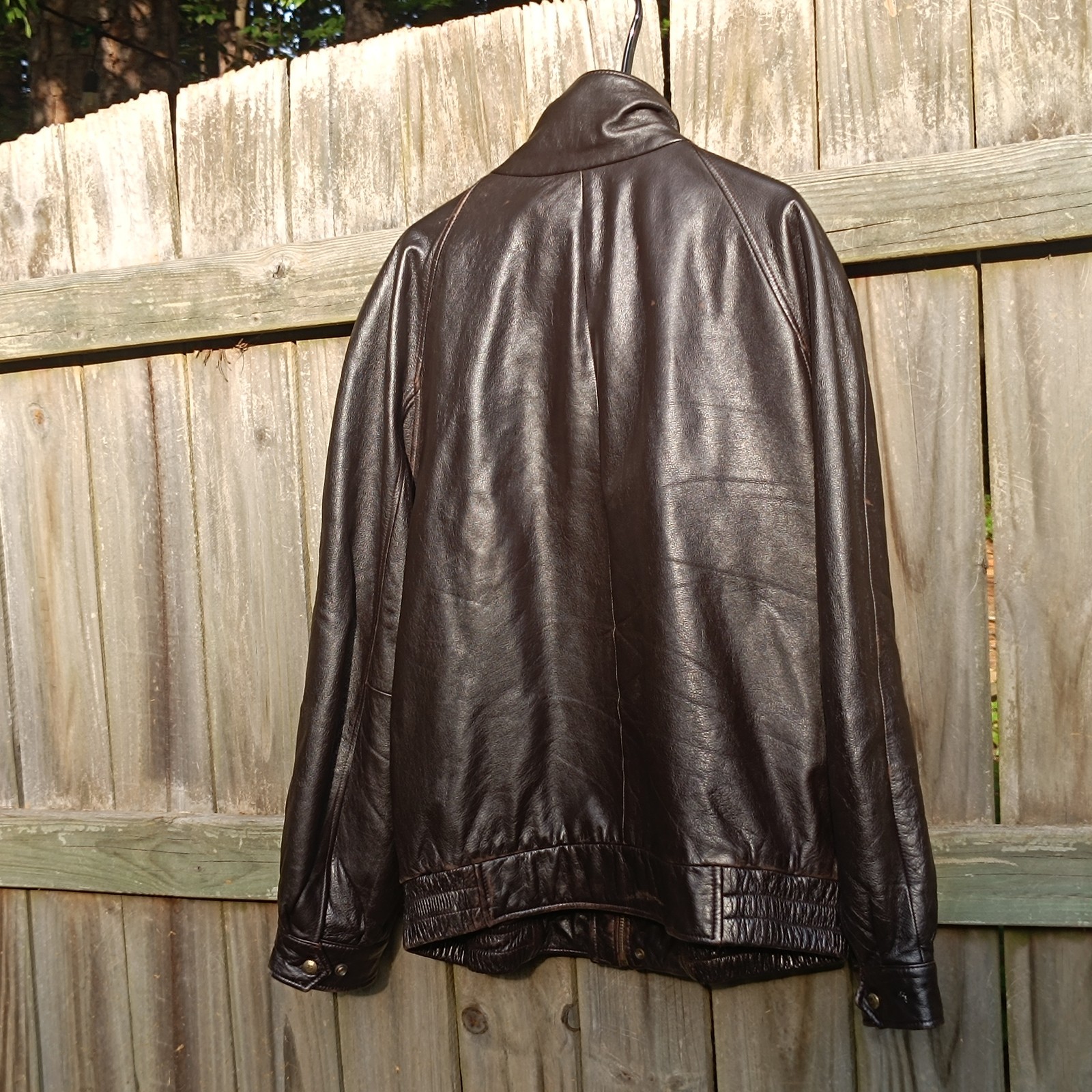 Vintage London Fog Leather Jacket – Black Bomber Jacket Unisex