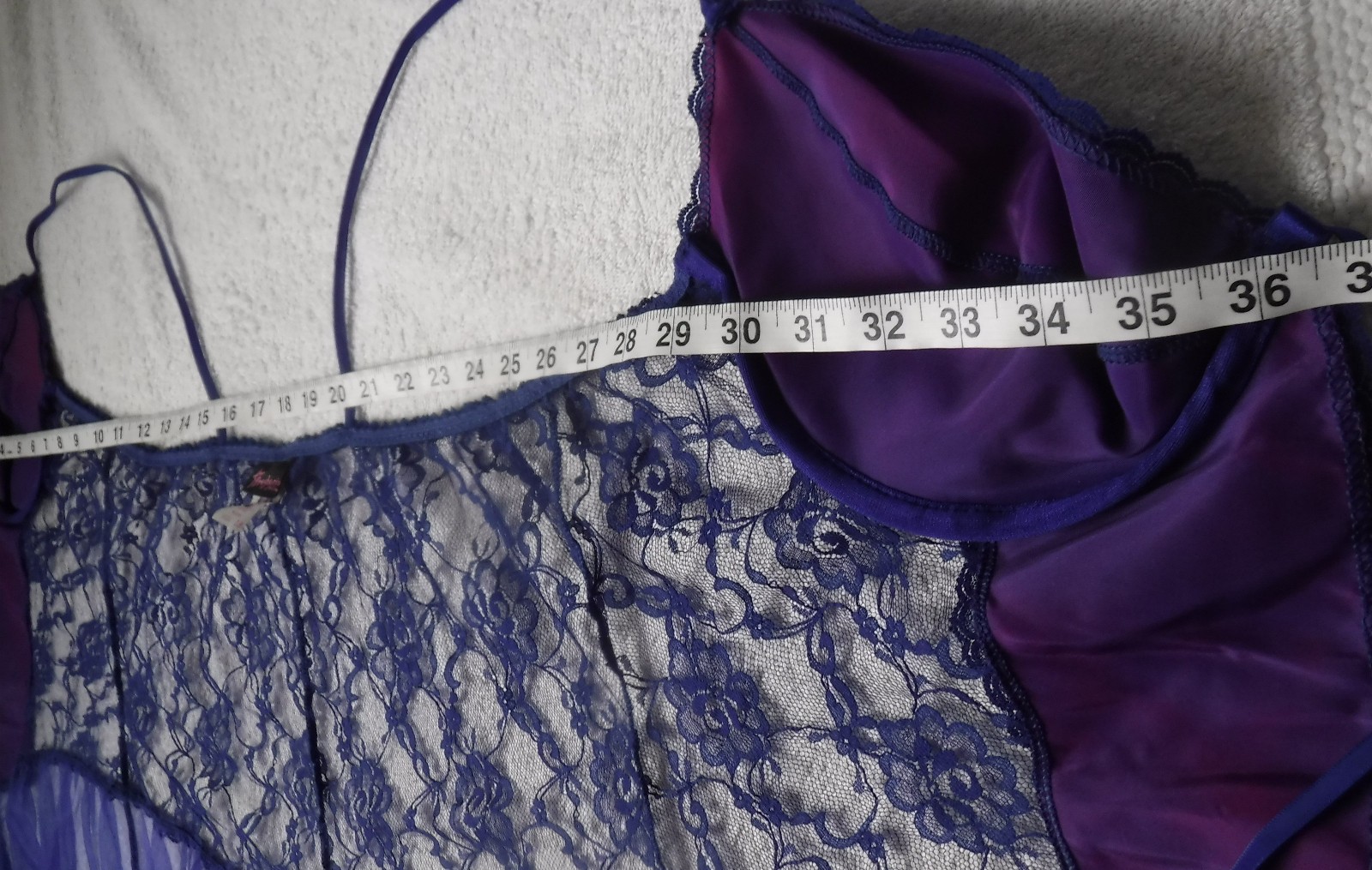 VTG FREDERICKS of HOLLYWOOD Lingerie Gown Chiffon Lace Satin Bodice Sz 18 XXL
