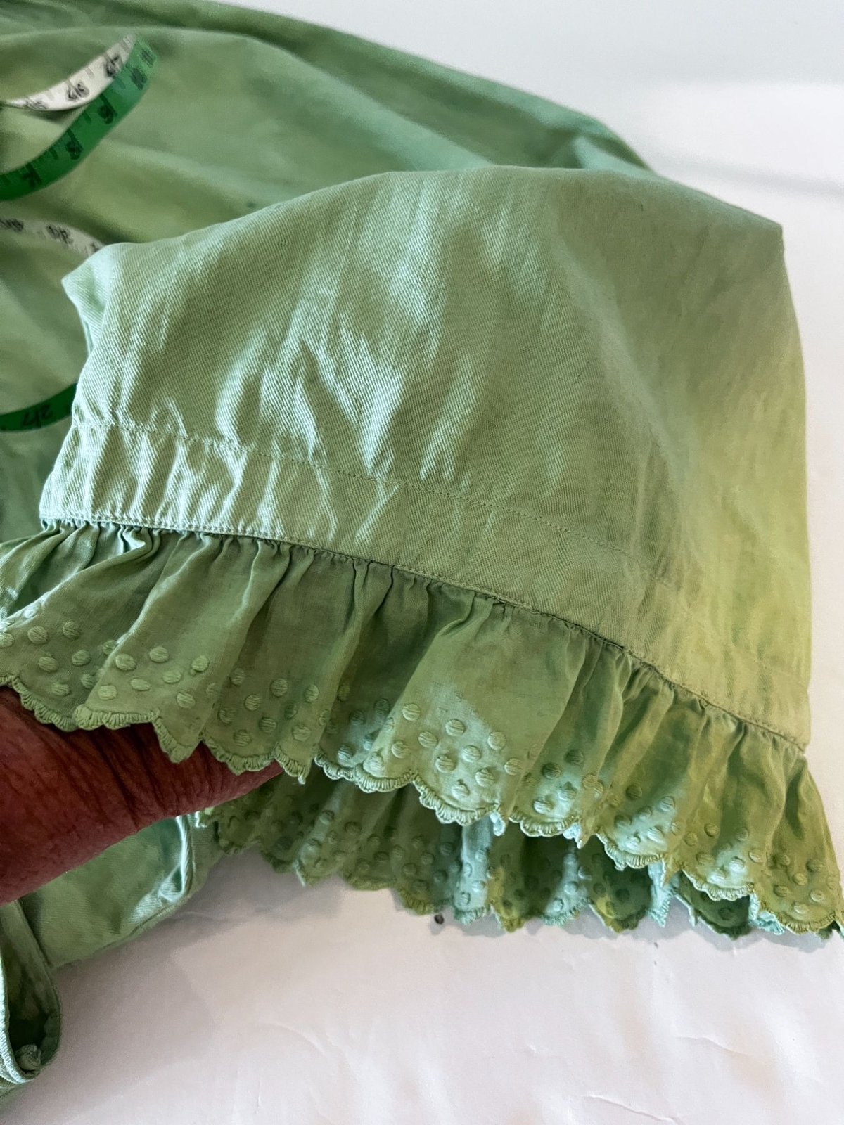 Antique Victorian Bloomers Hand Dyed Cotton Eyelet Trimmed Drawers