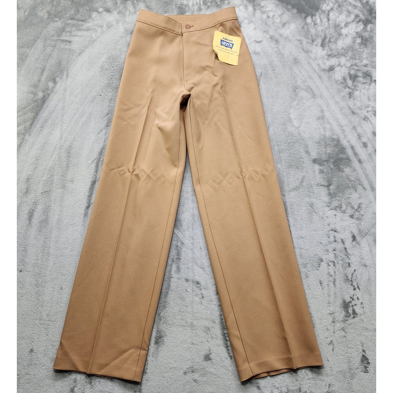 NEW Vintage 80s Levi’s Pants Womens XS/11 Tan High Rise Straight Leg Polyester