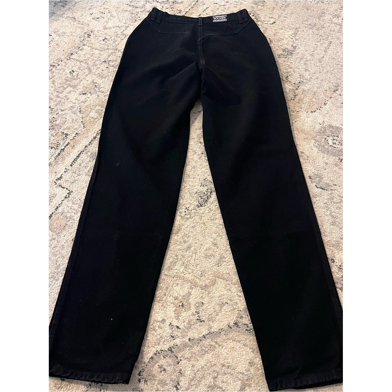 Vtg Rockies Rocky Mountain Jeans 13/14 Tall Black High Rise Bareback Western 90s
