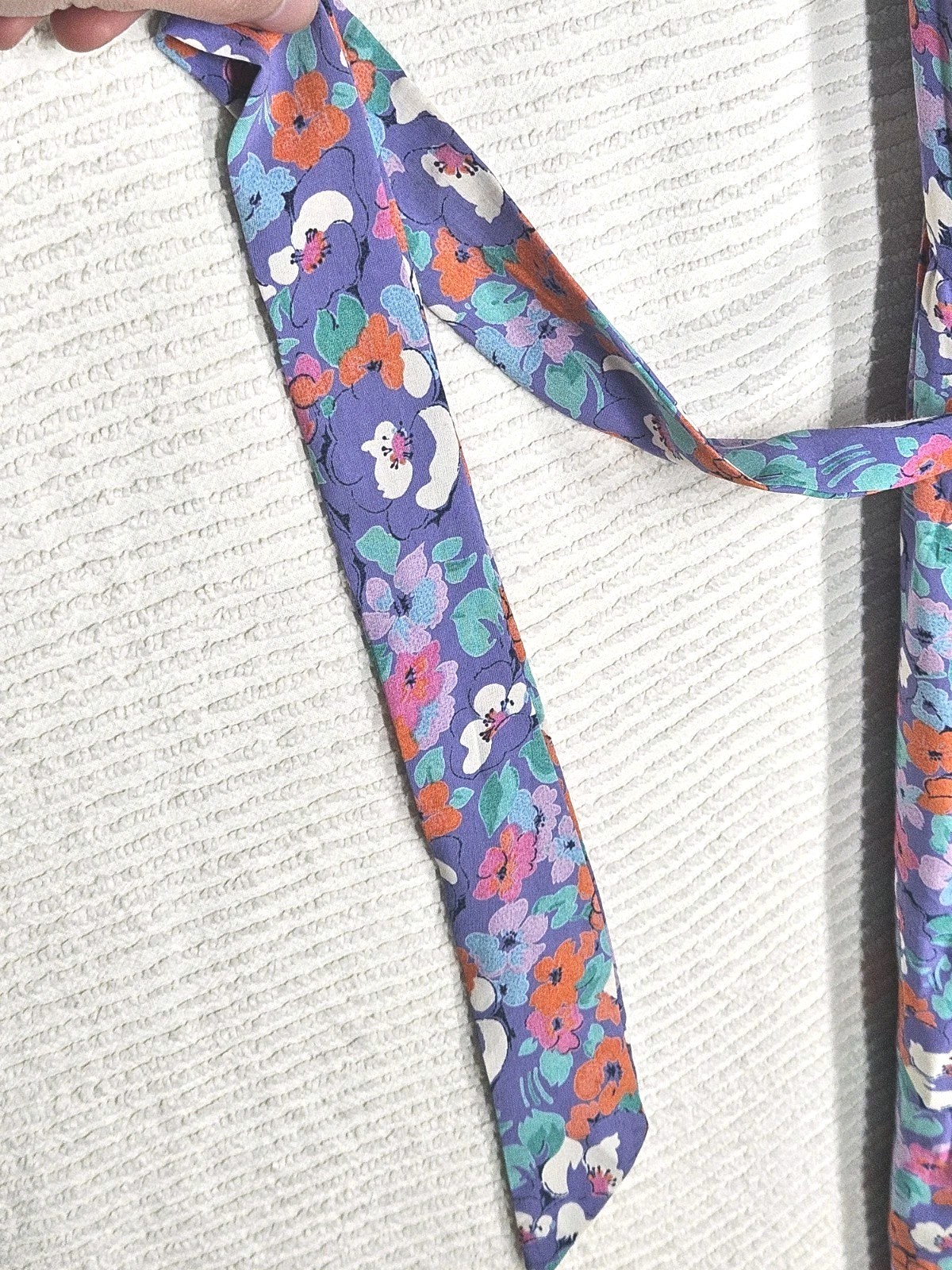 Vintage 1990s Pastel Dress wBelt Belle France Rayon 12 Large Jane Schaffhausen