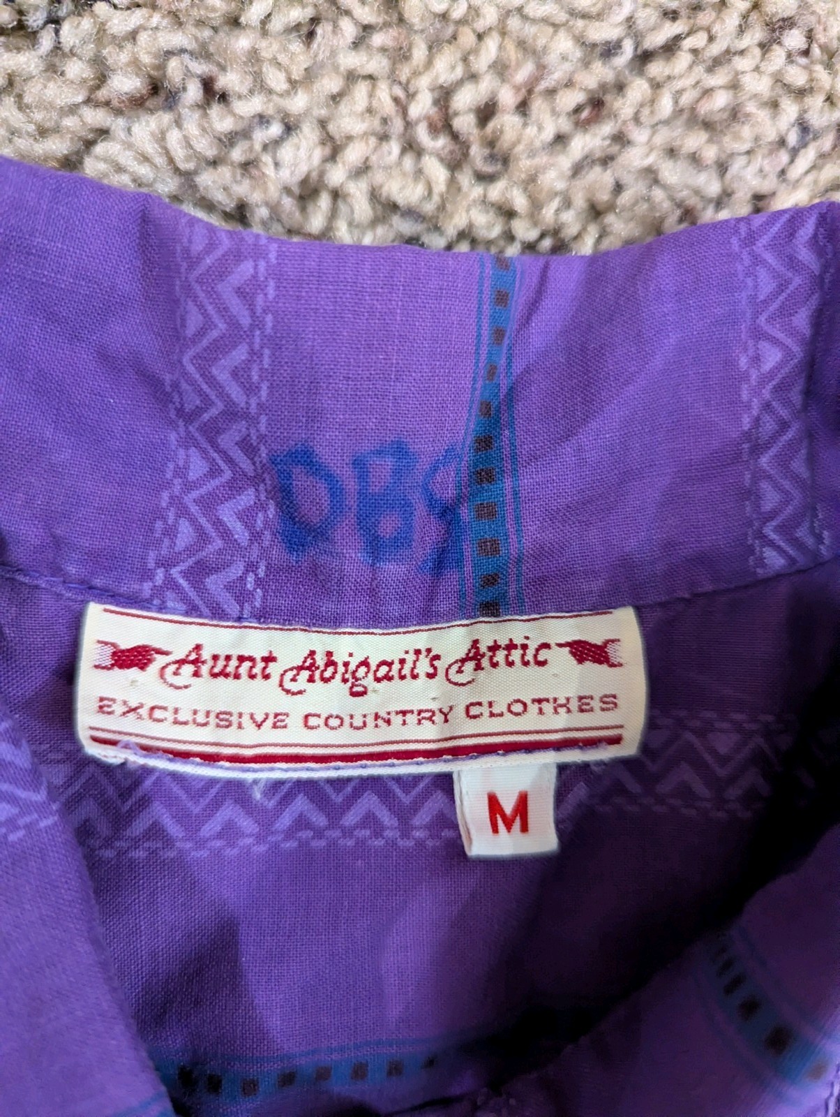 Vintage Aunt Abigail’s Attic Cottagecore Prairie Dress Nightgown Purple Size M