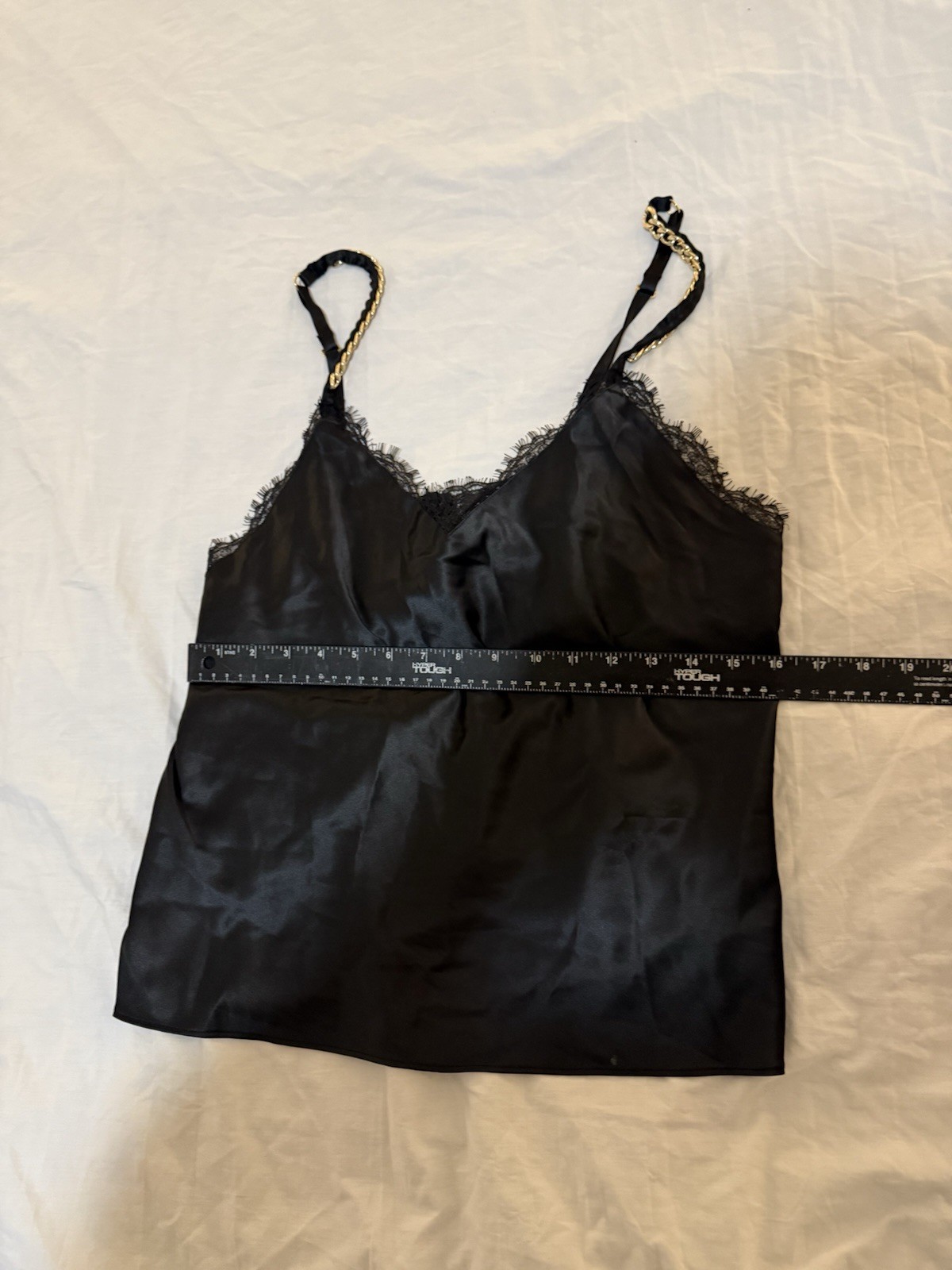 Vintage Victoria’s Secret Black Satin Lace Camisole Top Lingerie Large 173
