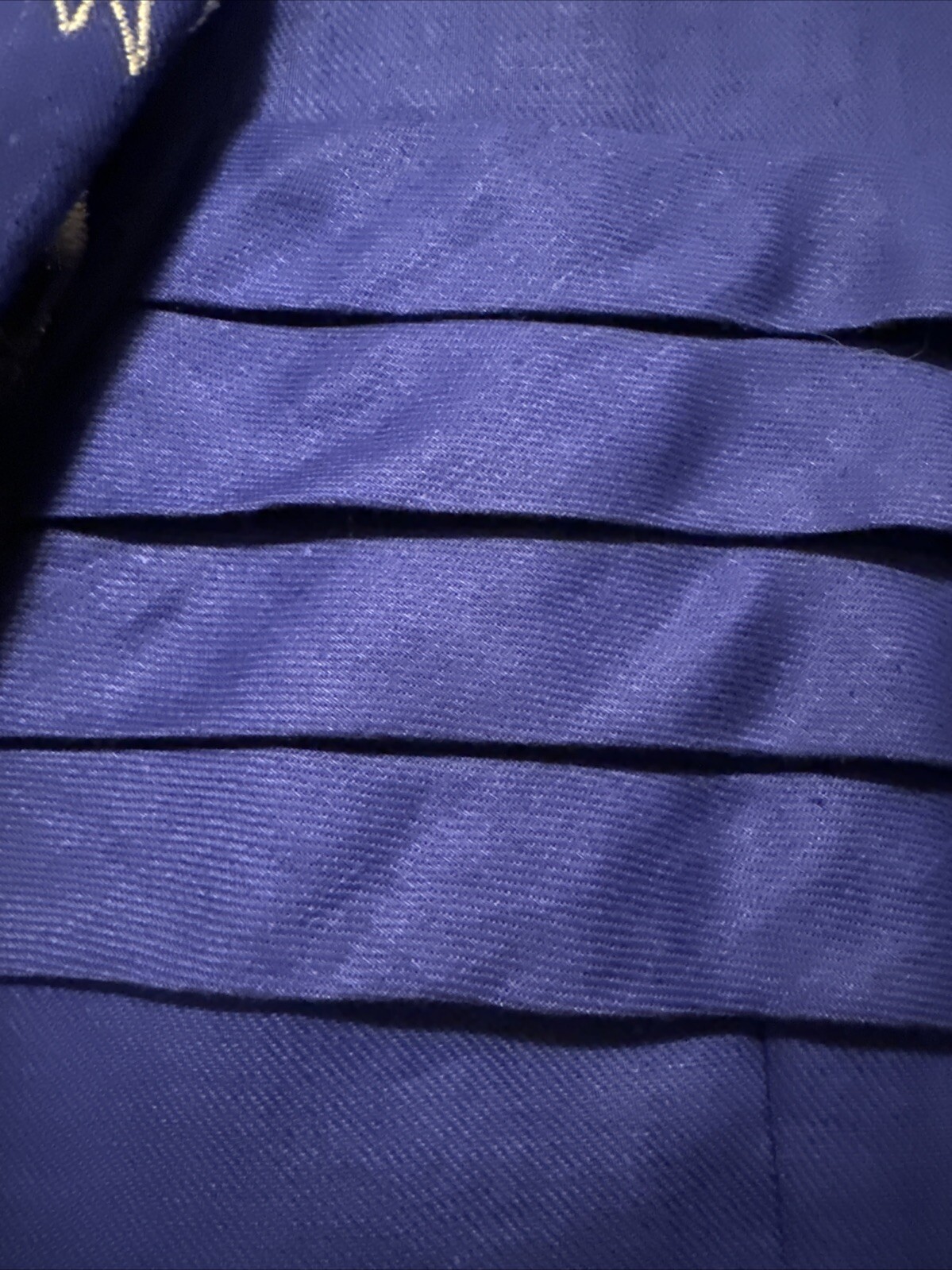 VTG Made Exclusively For Tesoro’s Philippines Embroidered Lines Blue Dress 10