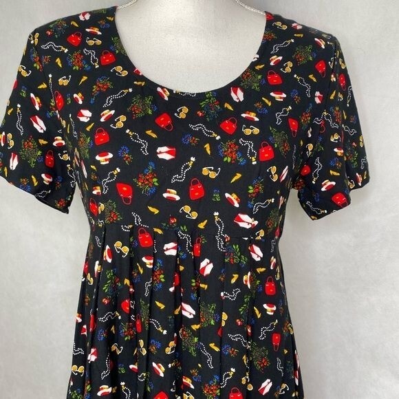 Vintage 80’s USA Paquette Too Byer California ladies dress black glam size 6