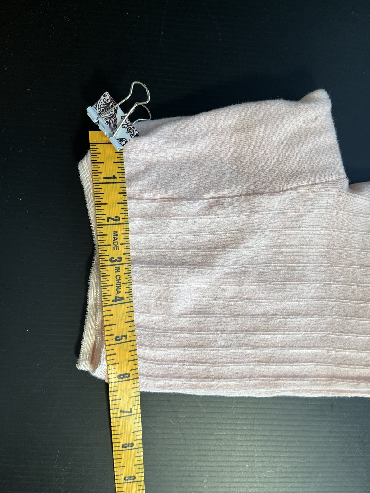 VTG 60-70s STRETCHY RIB KNIT HIGH WAISTED LONG LEG KNICKERS BLOOMERS PINK (2)