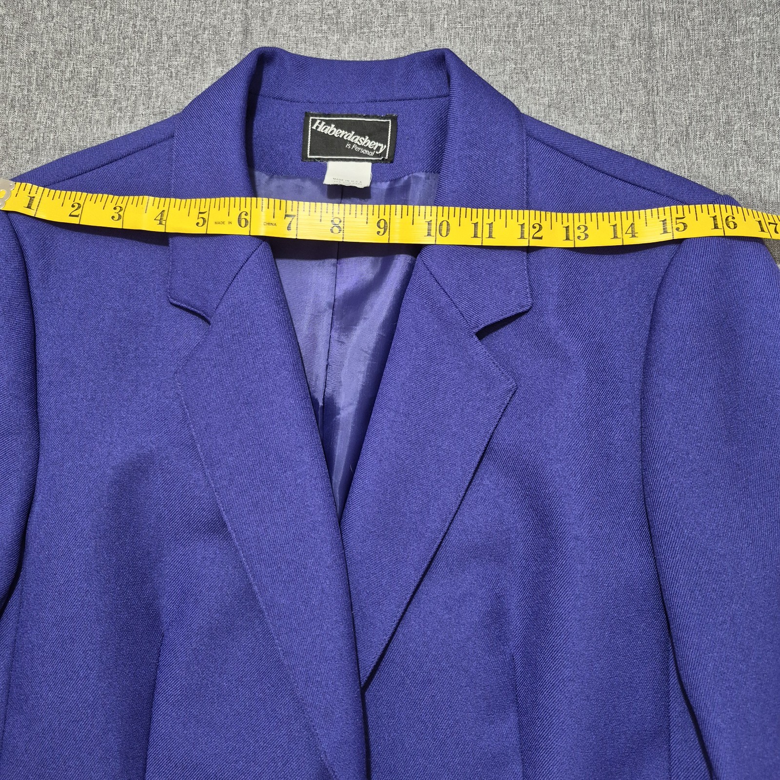 Vintage Haberdashery Women’s Classic Blazer Two Button Jacket Size 12 Purple
