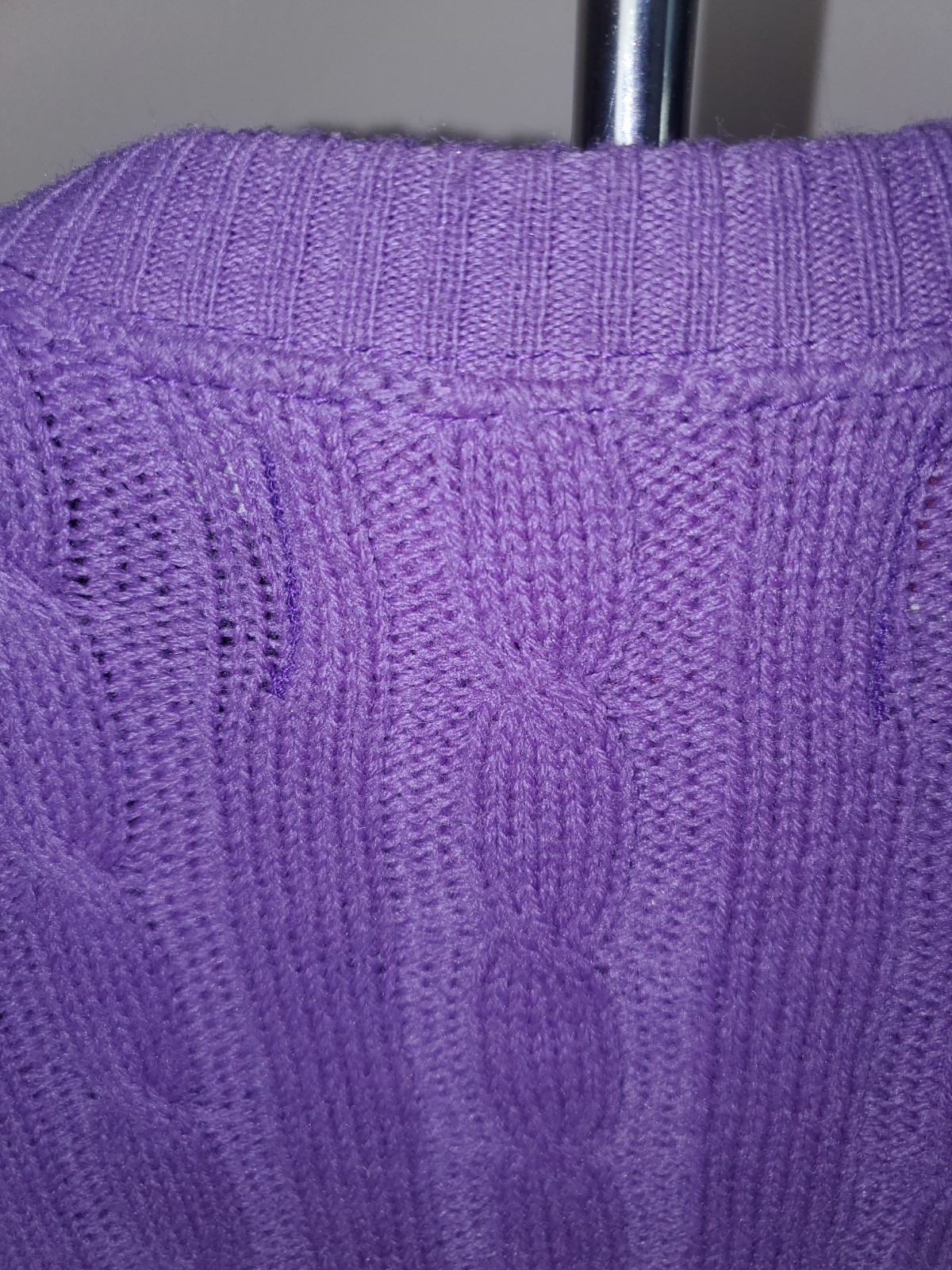 VTG 60’s JERSILD Purple Button Down ski CARDIGAN Sweater 100% ORLON WINTUK SZ 40