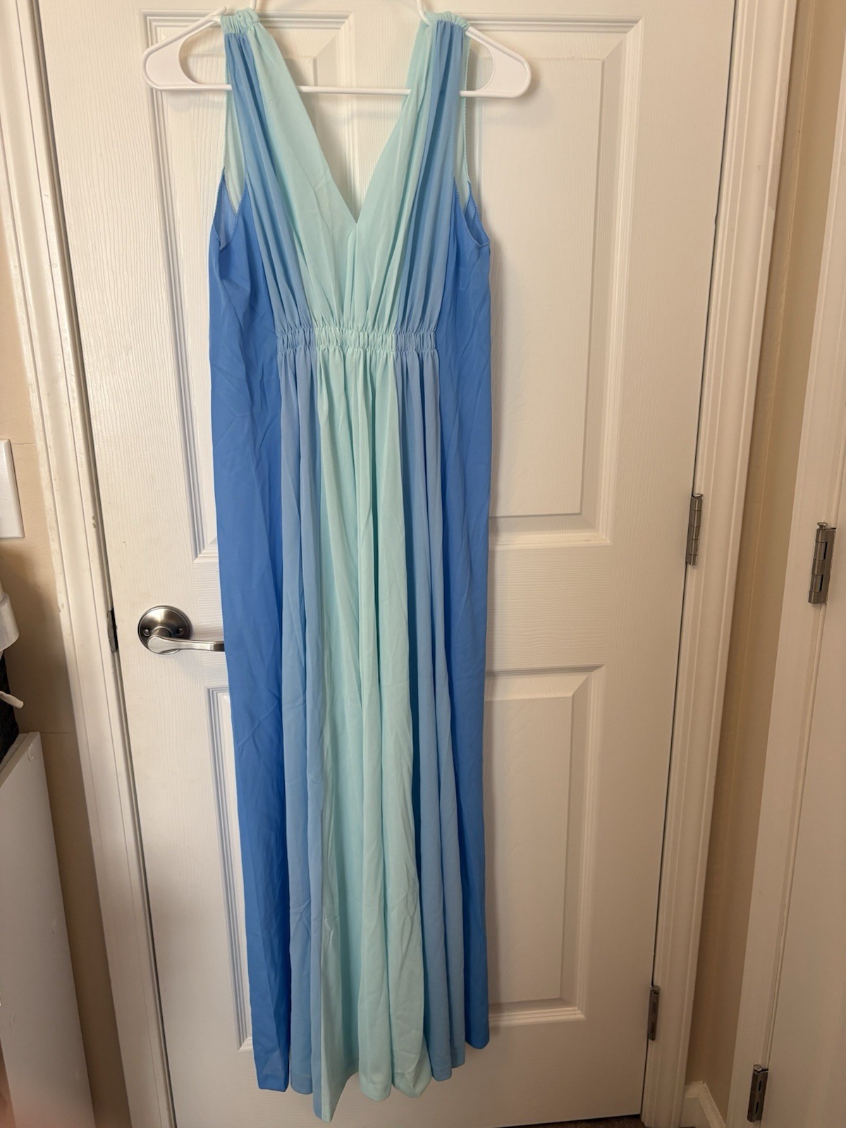 VTG gossard artemis Slip Dress Multi color Blues Style 5275 100% Nylon Crepe MED