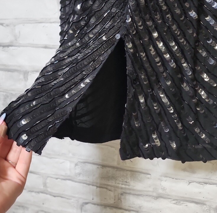 Vintage Naeem Khan Riazee Nights Beaded Sequin Silk Dress