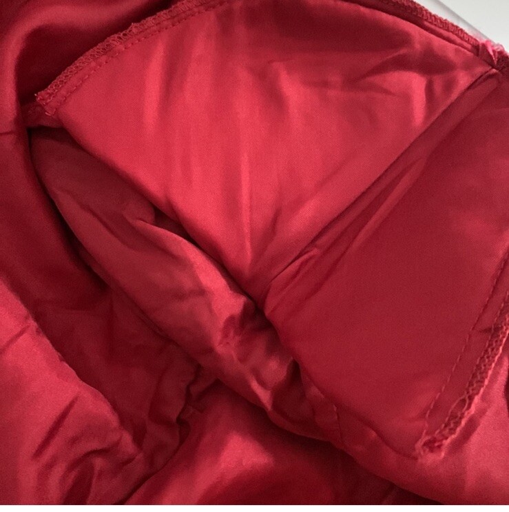 Vintage Adrianna Papell Boutique Evening Red Silk Blouse Beaded XL