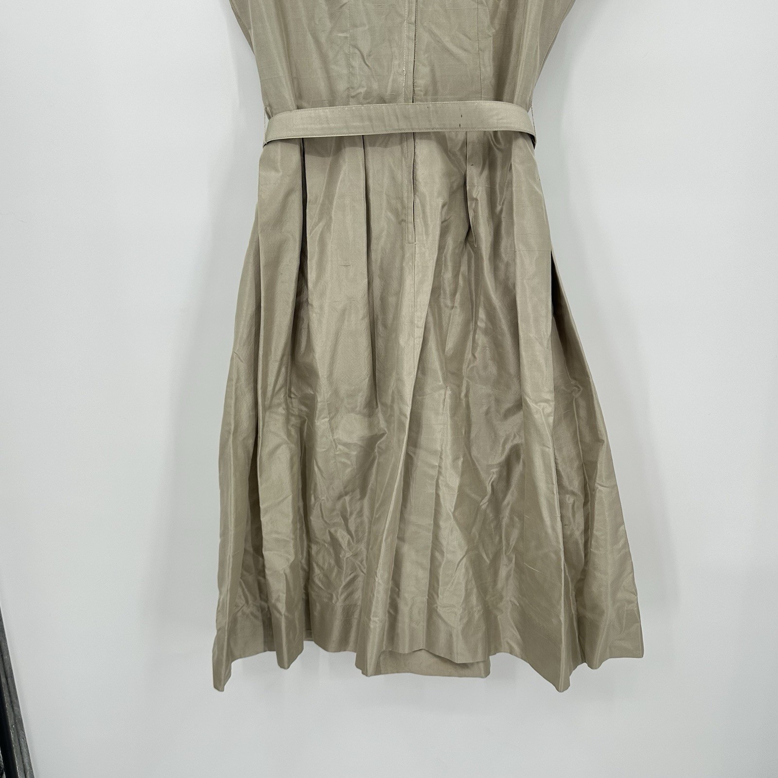 vintage 50s R&K ORIGINALS dress taupe SMALL fit flare rockabilly mid century