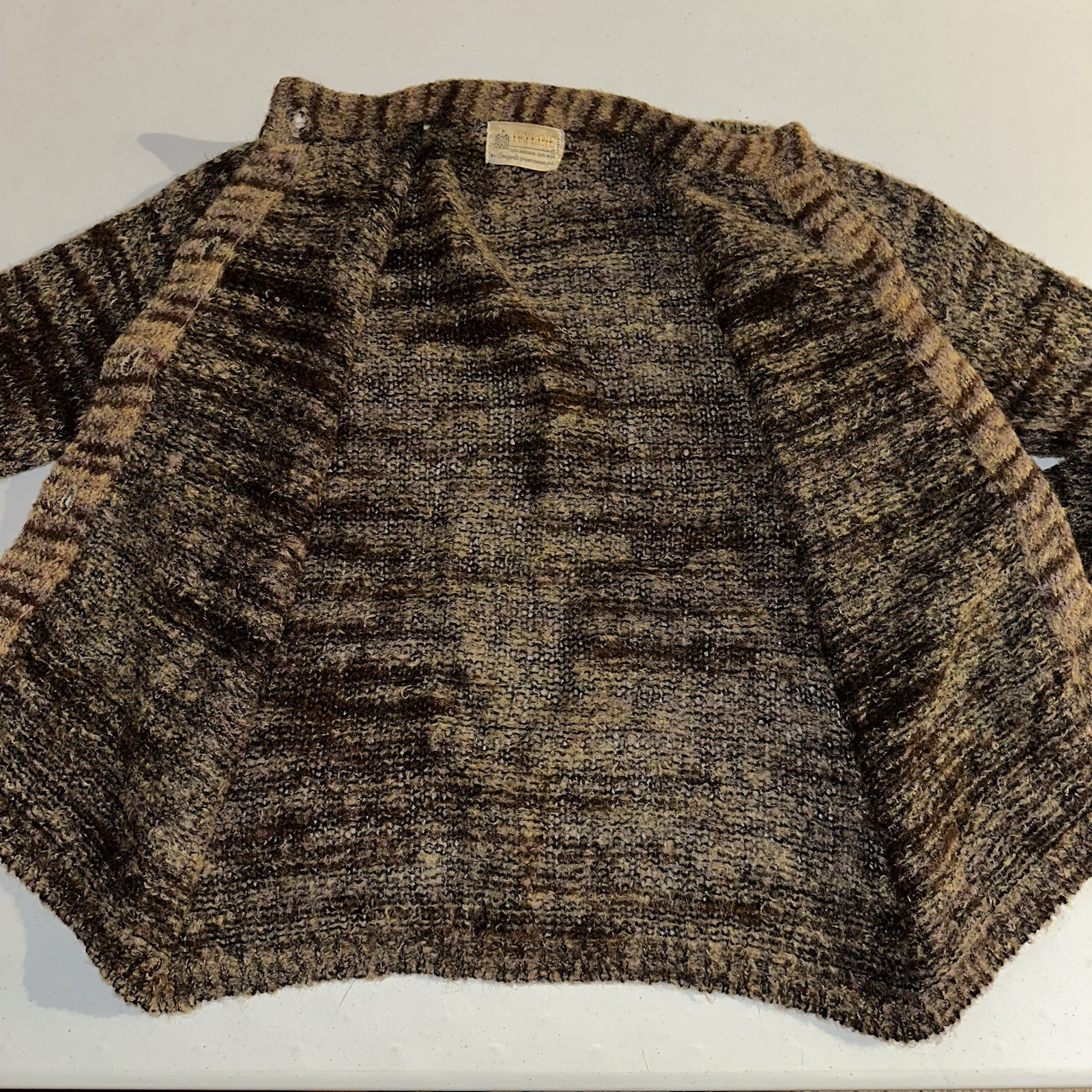 Vintage 1960s Ivyline Boepple Sportswear NYC Mohair Wool 50/50 Cardigan Fits Med