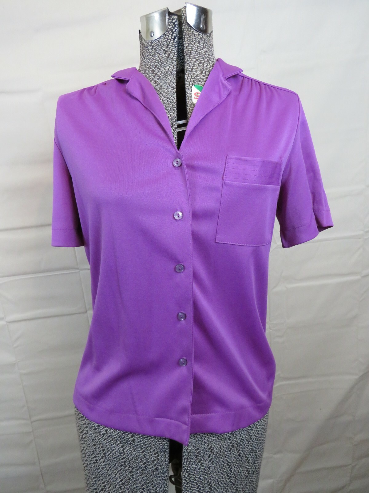 Vintage Plaza Square purple union made button up pocket Made in U.S.A size 12