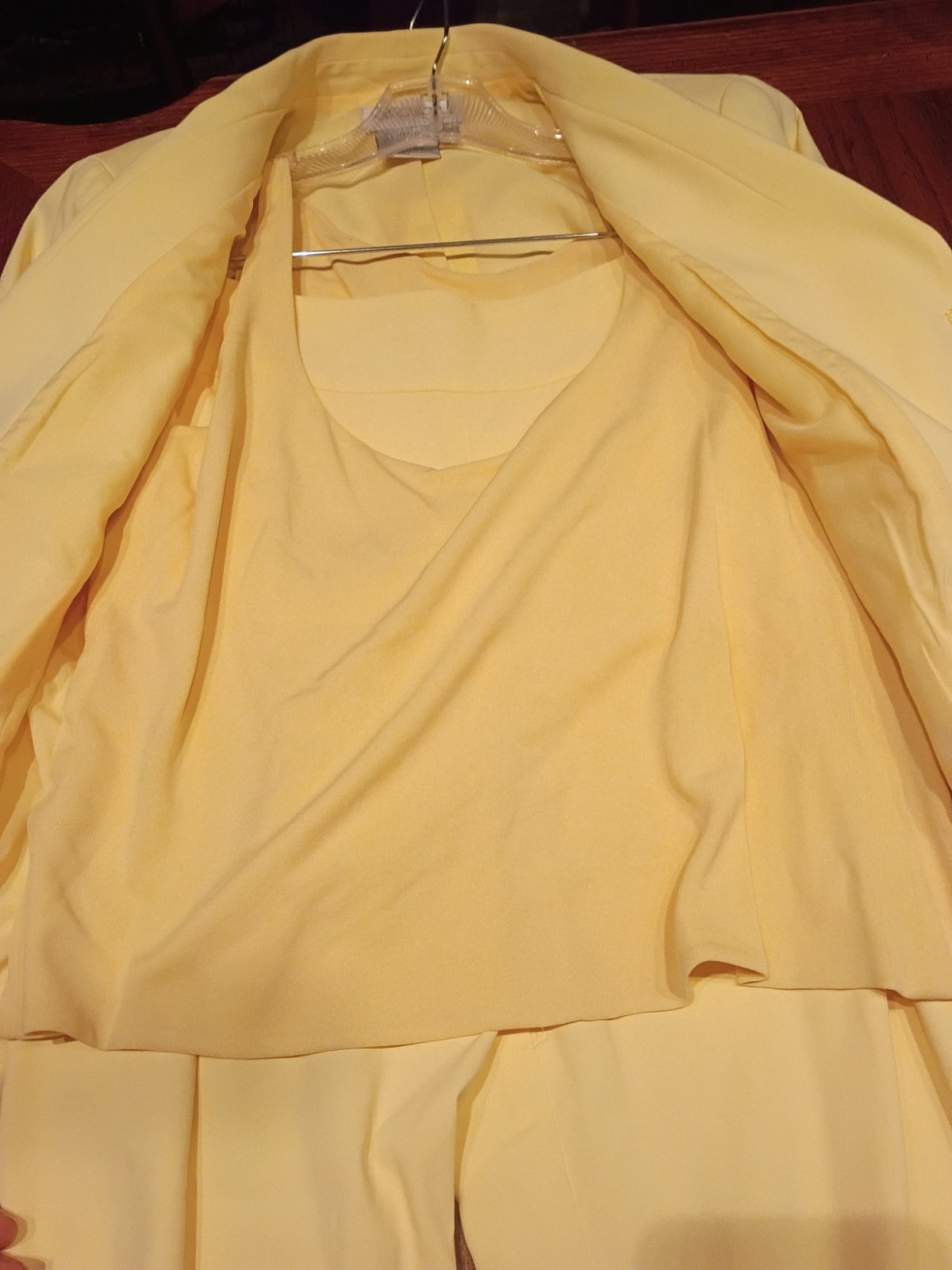 vintage worth yellow 3 pc pant suit outfit