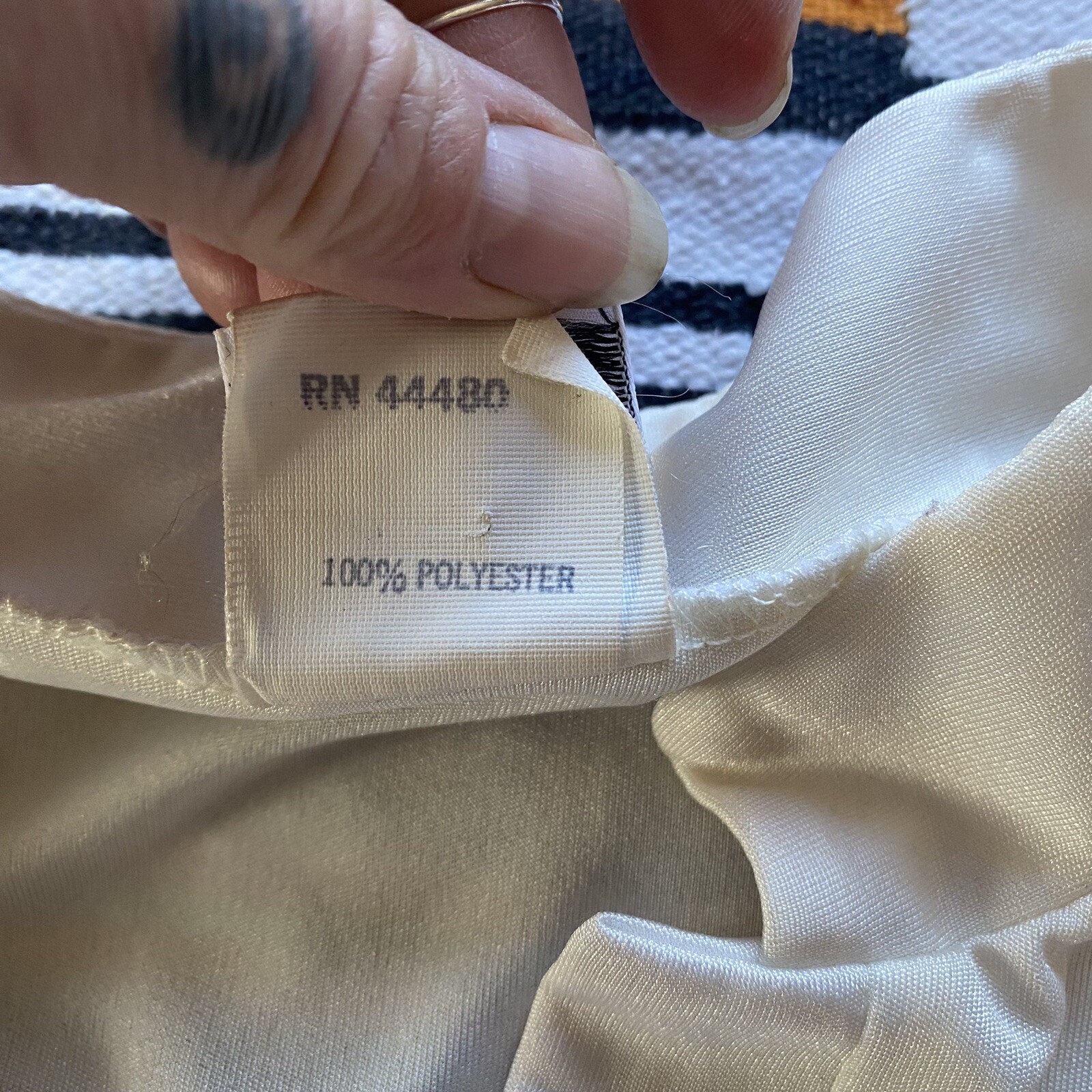 Vintage Topson Downs Of California Bohemian Blouse. Creamy White. Size Large.
