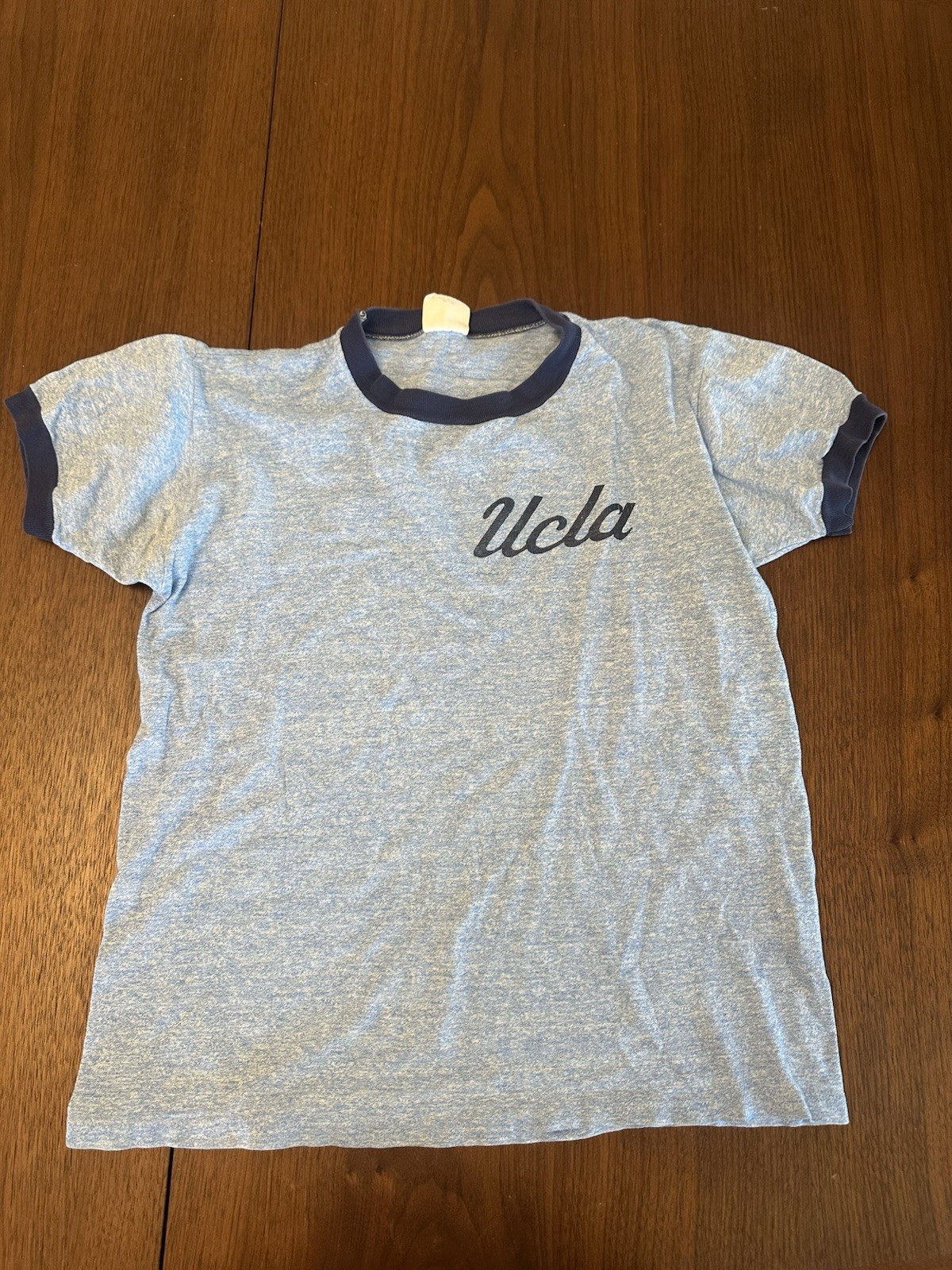Vintage 1970s UCLA Collegiate Pacific Cotton Blend Ringer T shirt *READ*