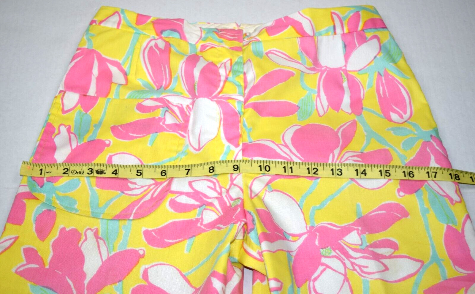VTG Lilly Pulitzer Pants Size 27 x 24.5 60s Pink Flower Sunshine Lined Made USA