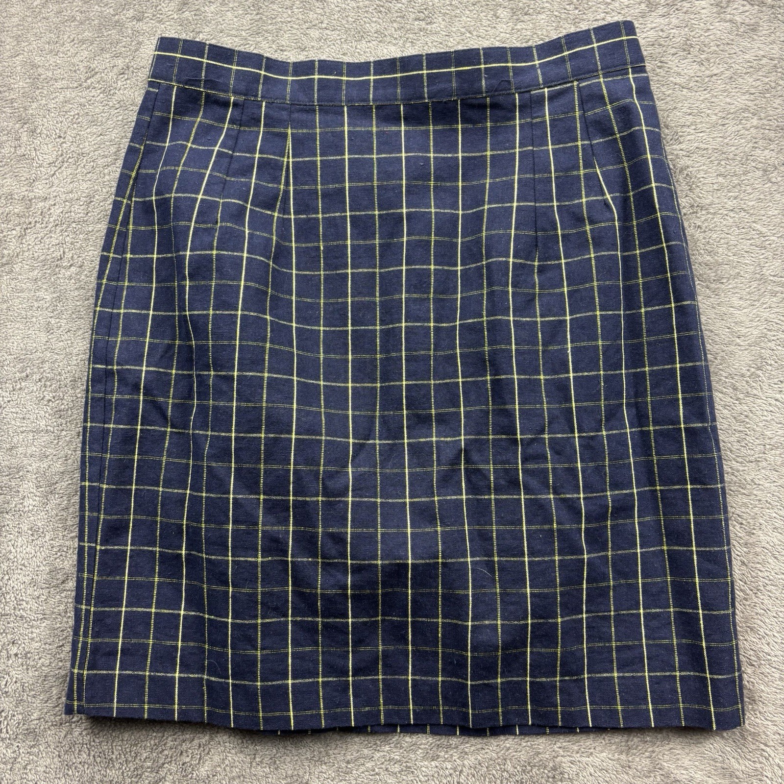 Women’s Plaid Mini Skirt Blue 11/12 Vtg School Girl Pin Up Y2K